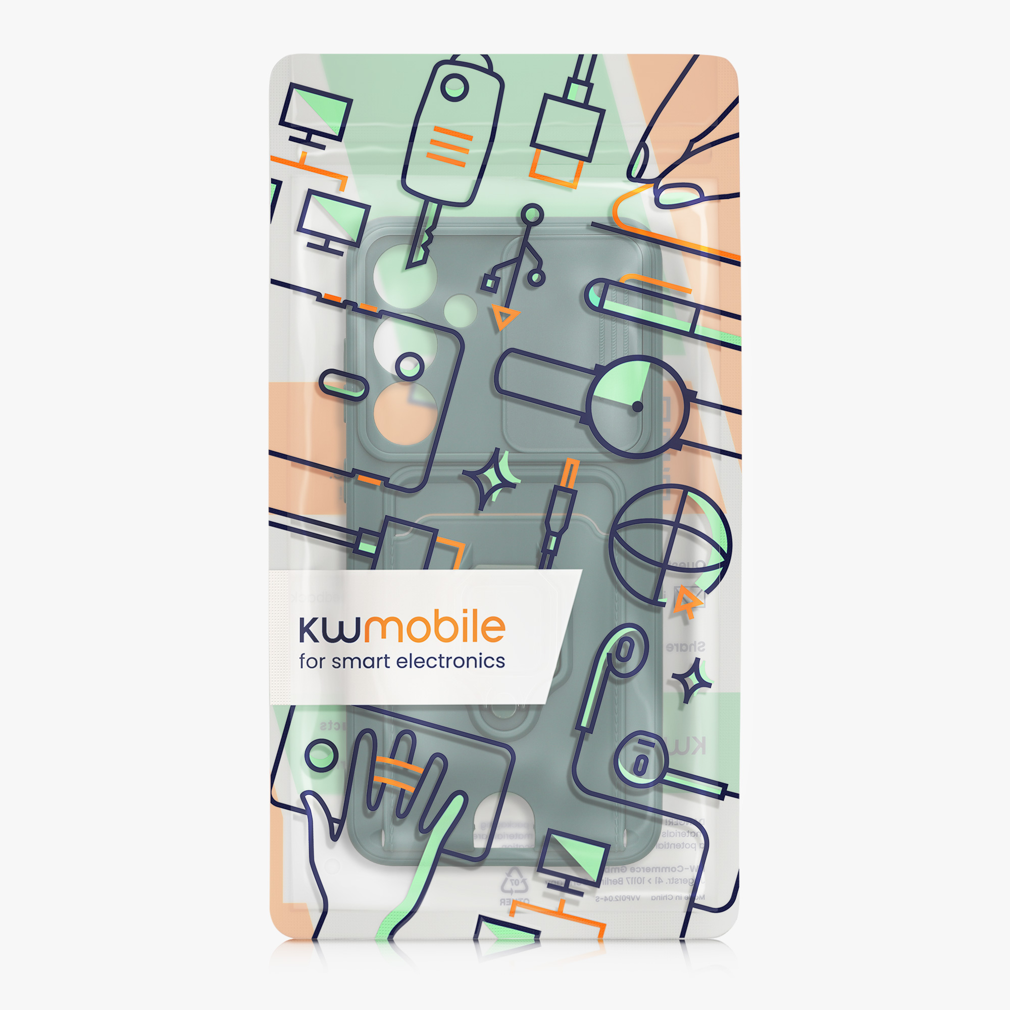 Kryt se stojánkem Samsung Galaxy S24 FE kwmobile mechově zelená
