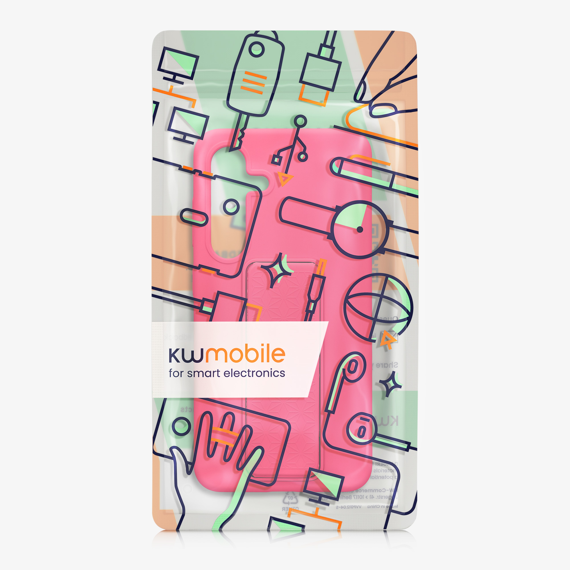 Kryt na mobil Galaxy S24 kwmobile poutko neonově růžová