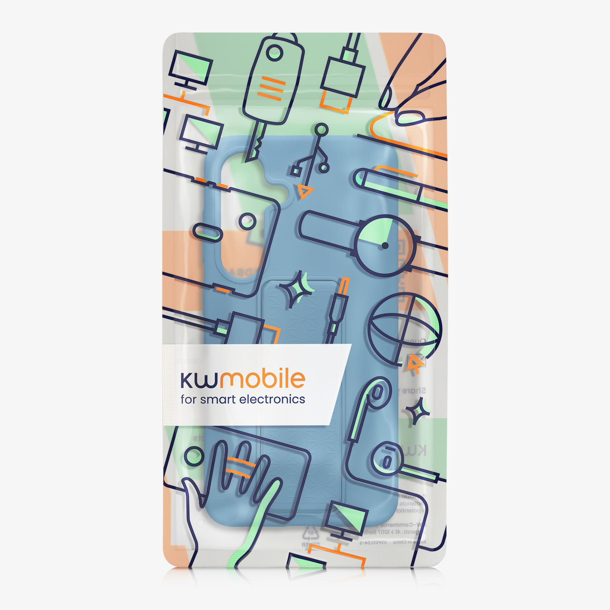 Kryt s poutkem Samsung Galaxy S25 kwmobile karibsky modrá
