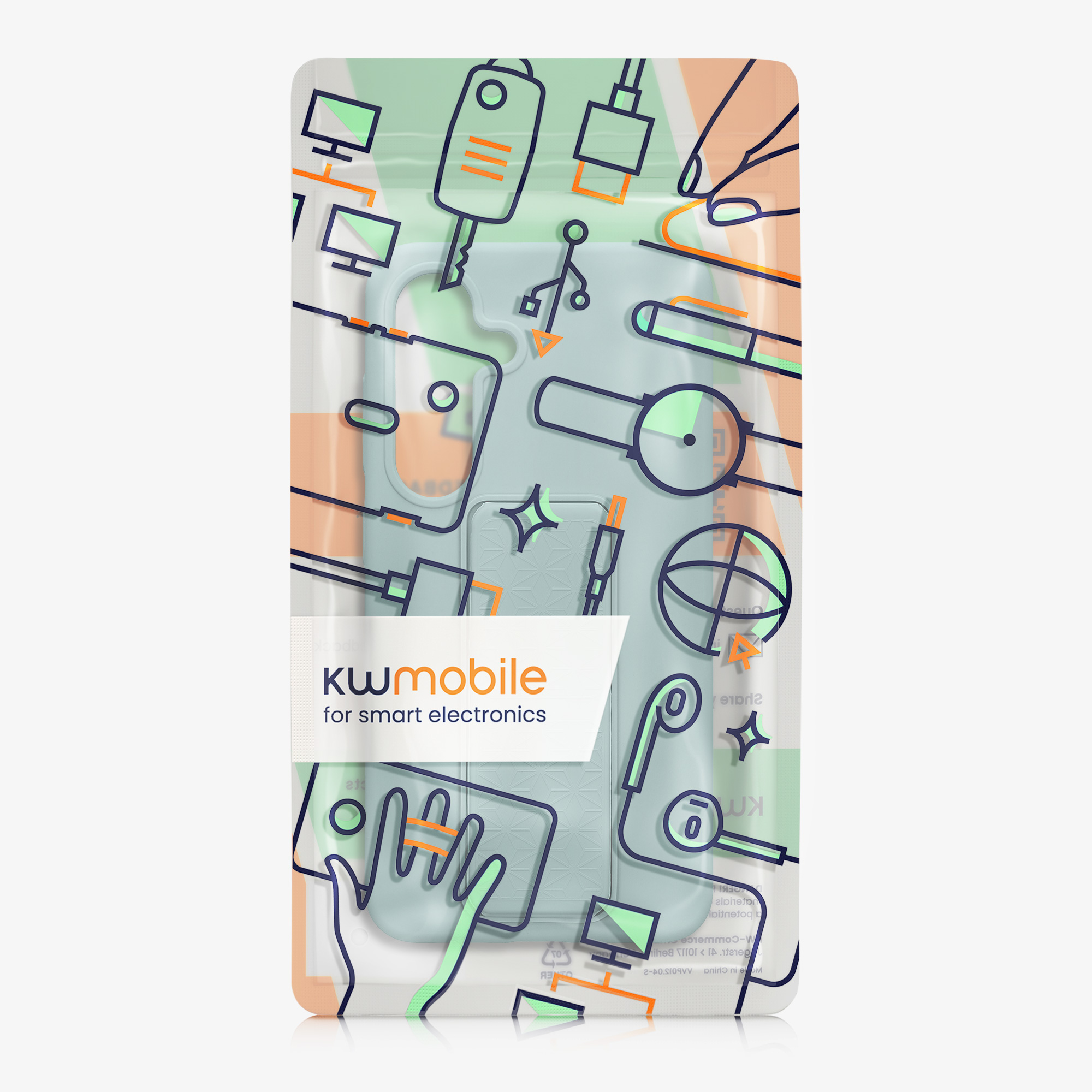 Kryt s poutkem Samsung Galaxy S25 kwmobile mintová