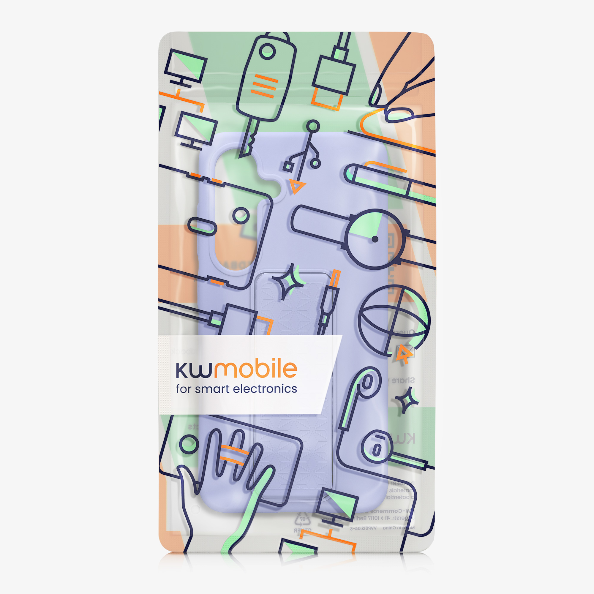 Kryt s poutkem Samsung Galaxy S25 kwmobile levandulová