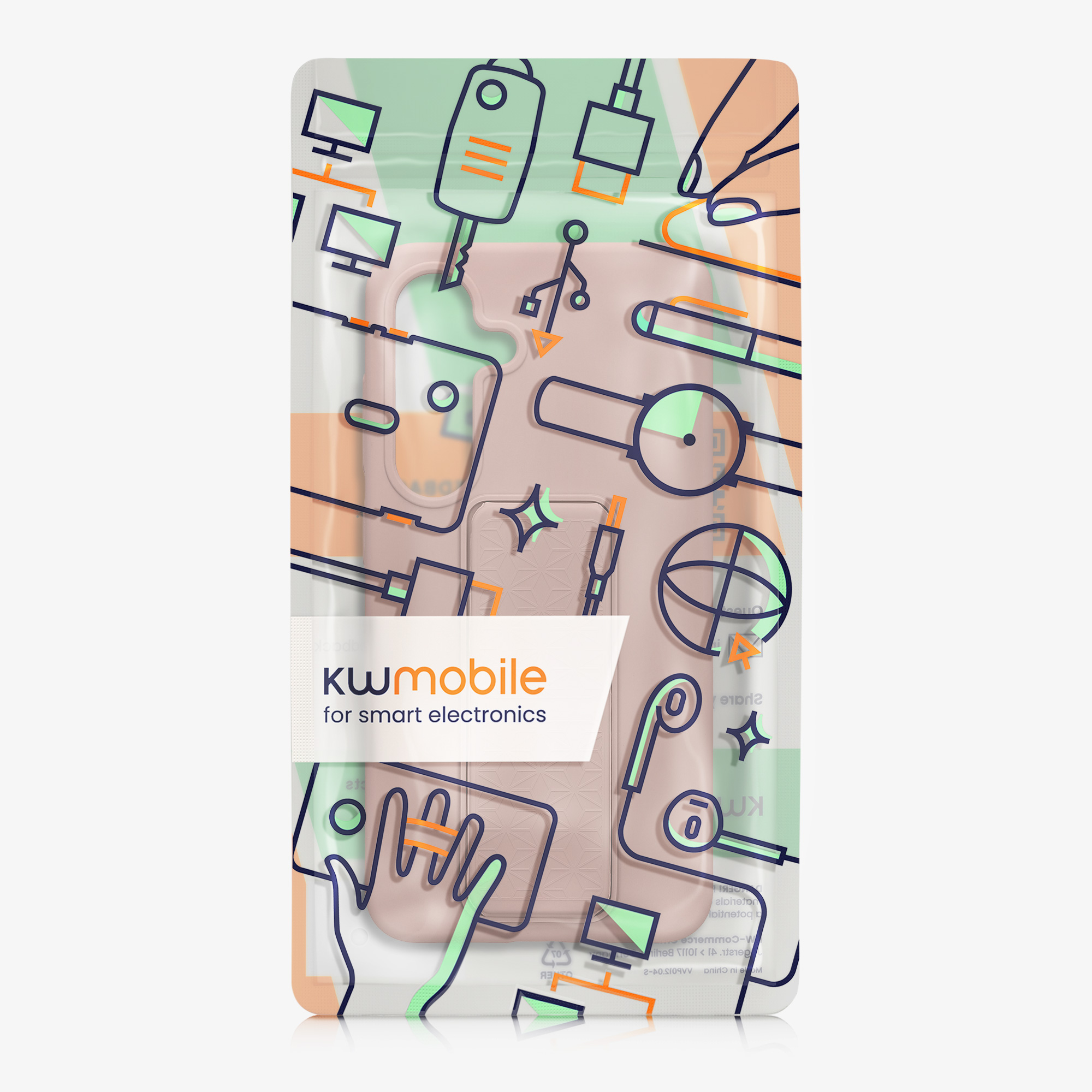 Kryt s poutkem Samsung Galaxy S25 kwmobile pudrově růžová