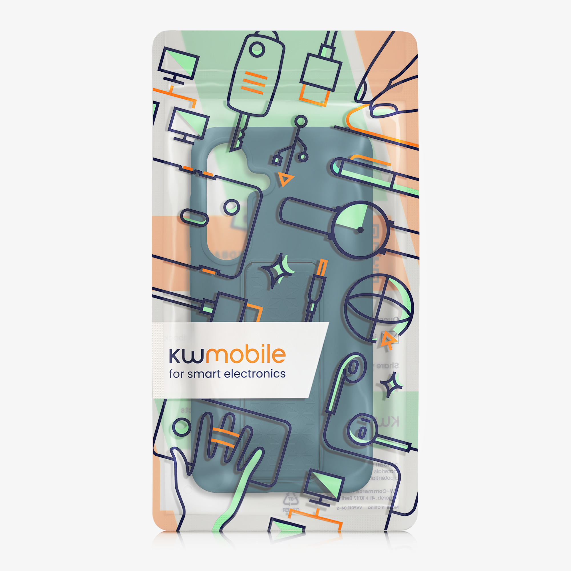 Kryt s poutkem Samsung Galaxy S25 kwmobile matná petrolejová Teal Matte