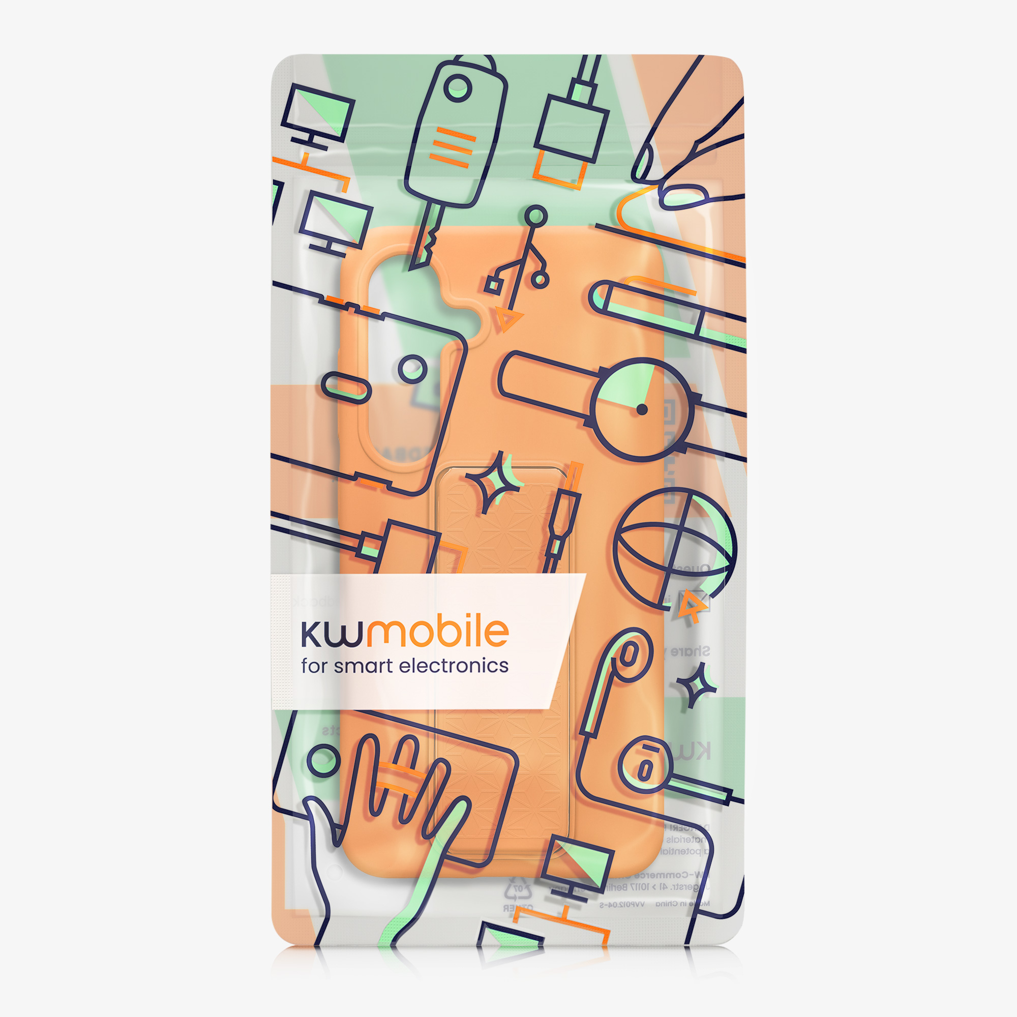 Kryt s poutkem Samsung Galaxy S25 kwmobile oranžová Fruity Orange