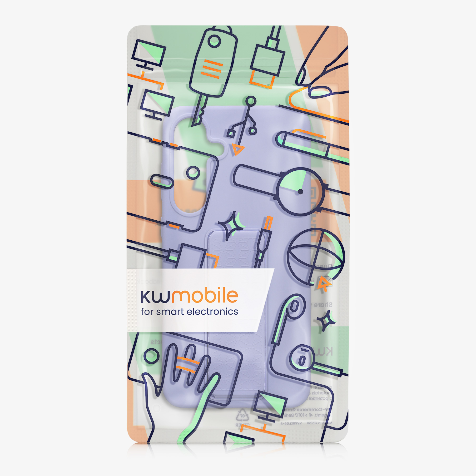 Crossbody kryt na mobil Samsung Galaxy S25 Plus kwmobile levandulová
