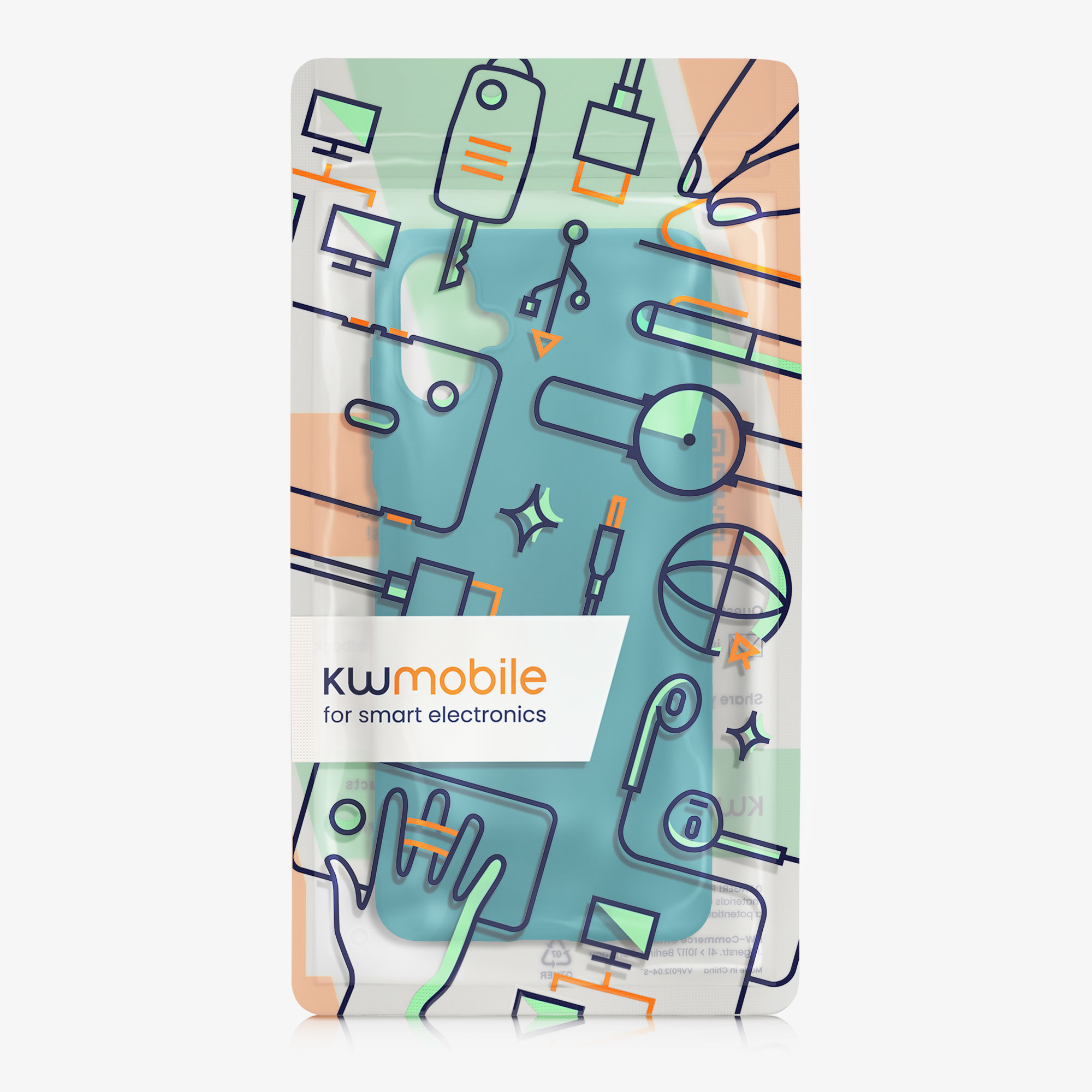 Kryt na mobil Samsung Galaxy A06 kwmobile TPU matně petrolejový