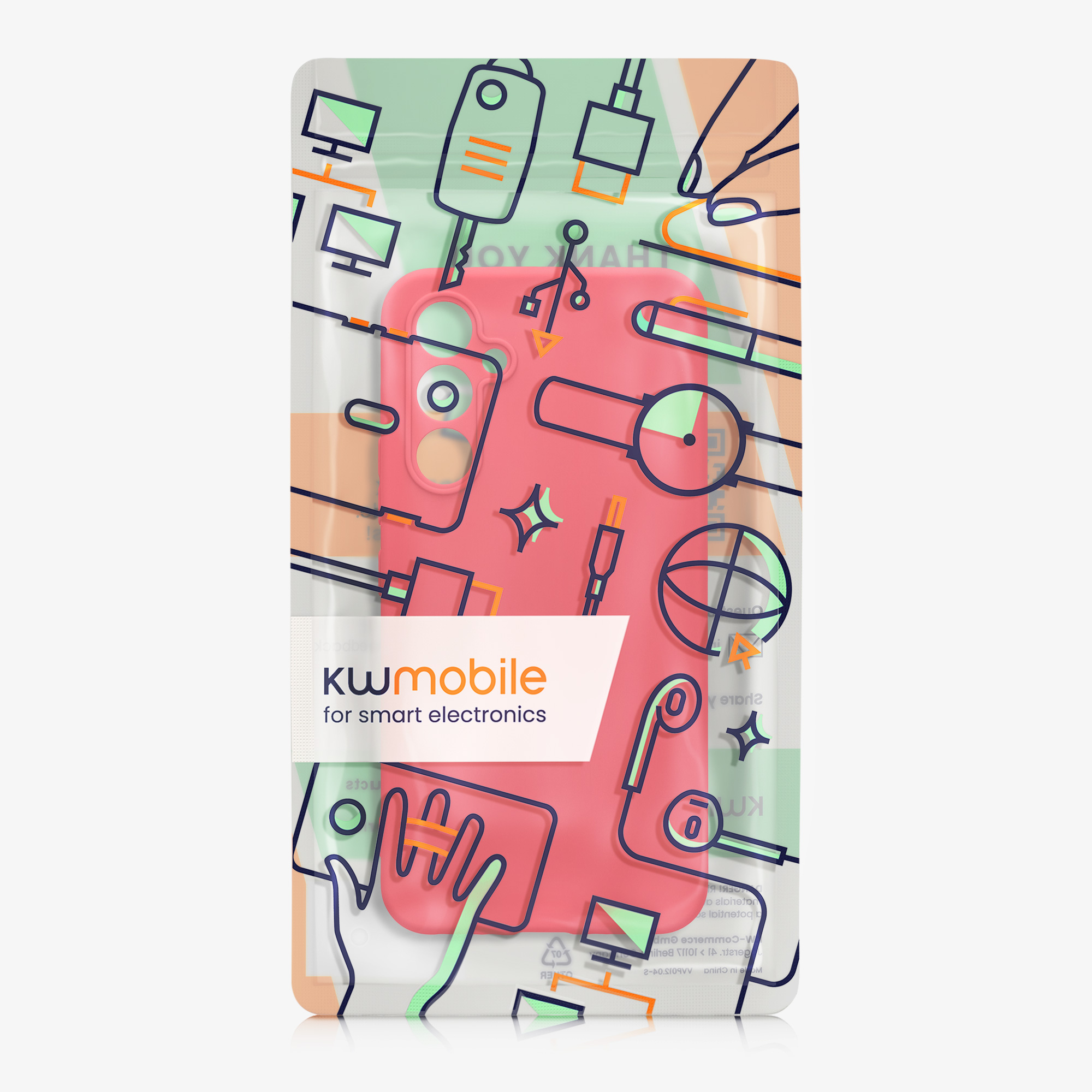 Kryt na mobil Samsung Galaxy A54 5G kwmobile slim matný TPU Neonová růžová
