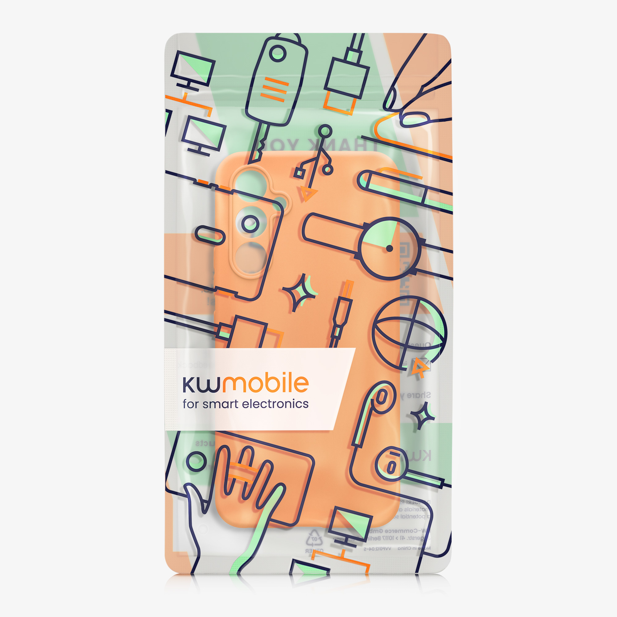 Kryt na mobil Samsung Galaxy A54 5G kwmobile slim matný TPU Ovocná oranžová