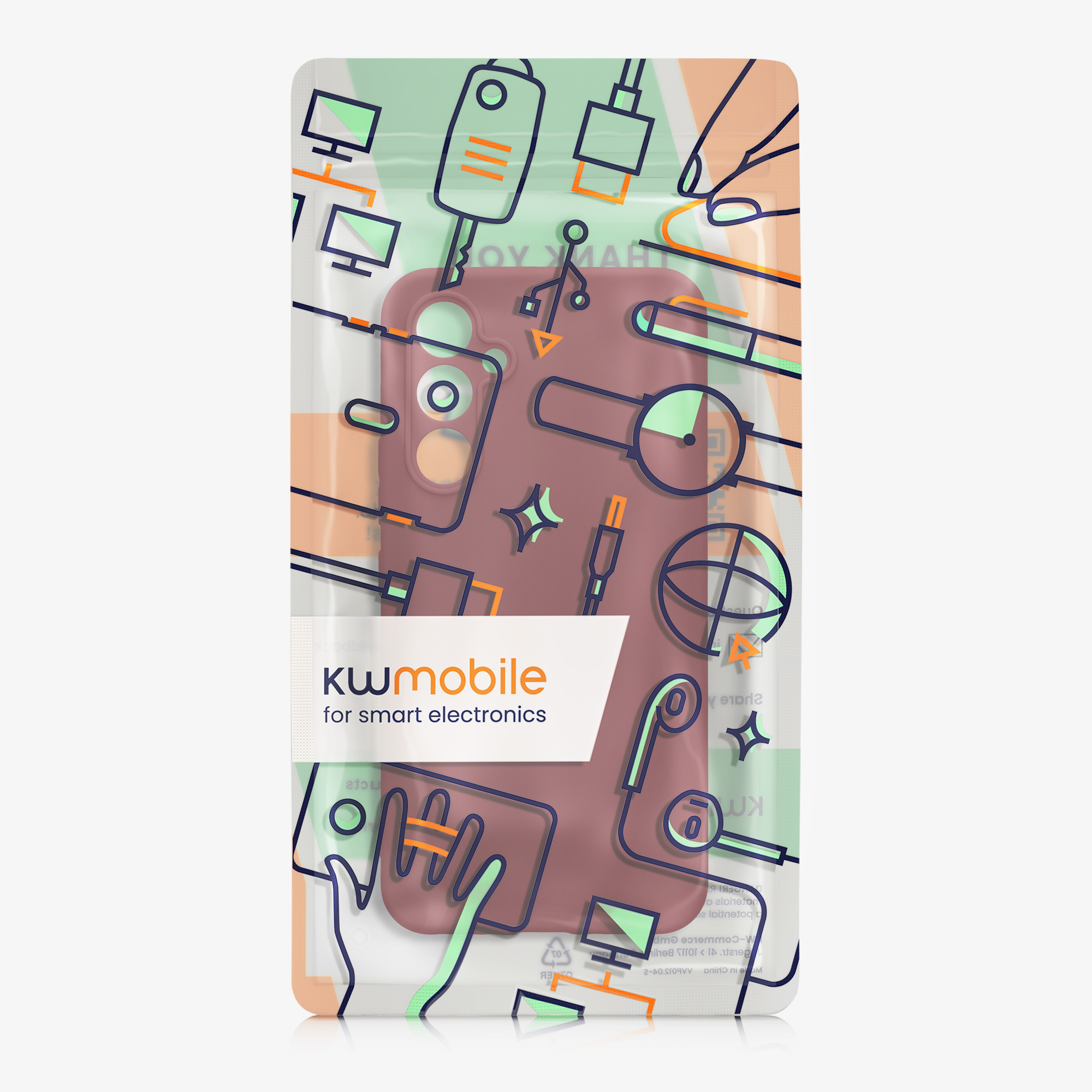Kryt na mobil Samsung Galaxy A54 5G kwmobile slim matný TPU Bordeaux fialová