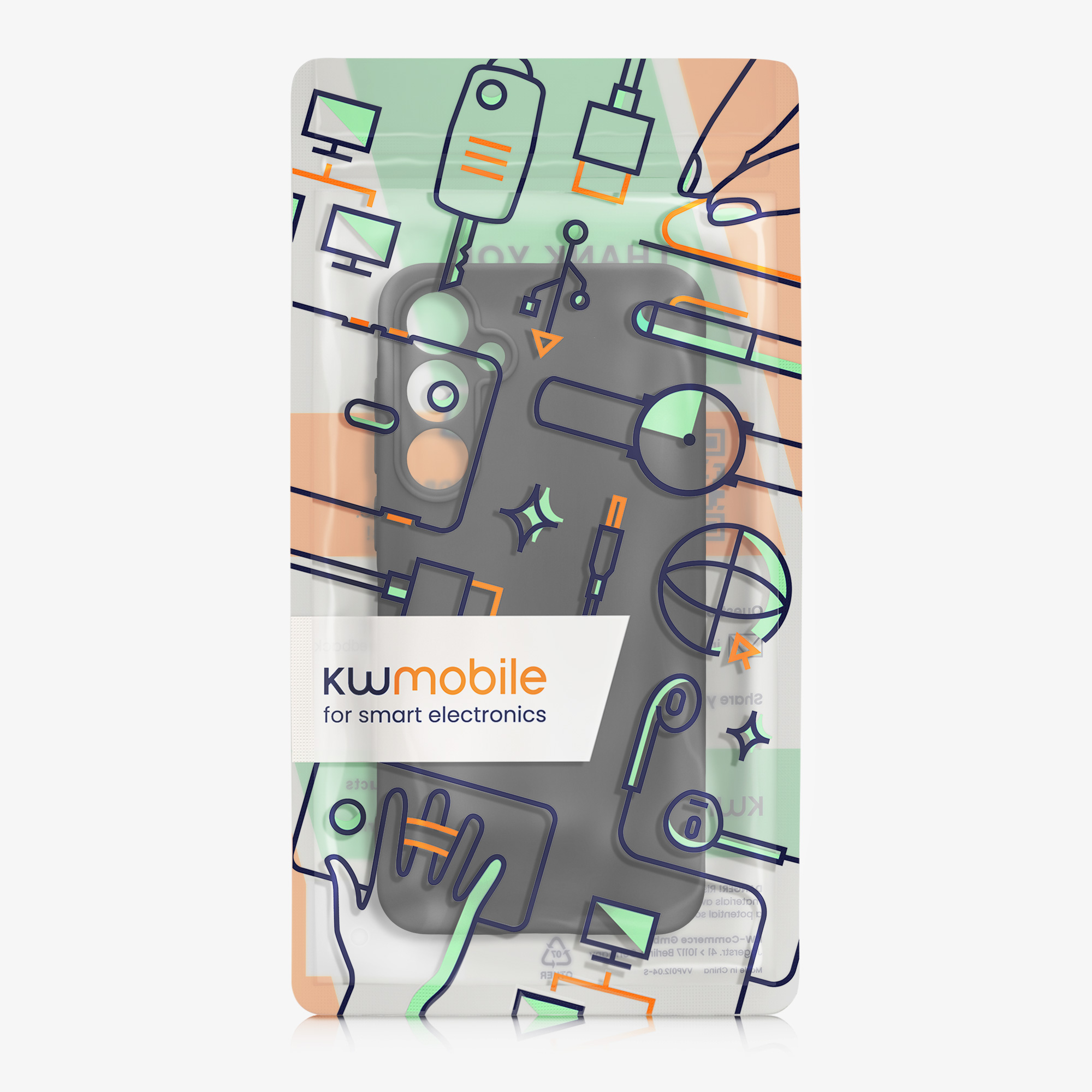 Kryt na mobil Samsung Galaxy A55 5G kwmobile slim matný TPU Černá
