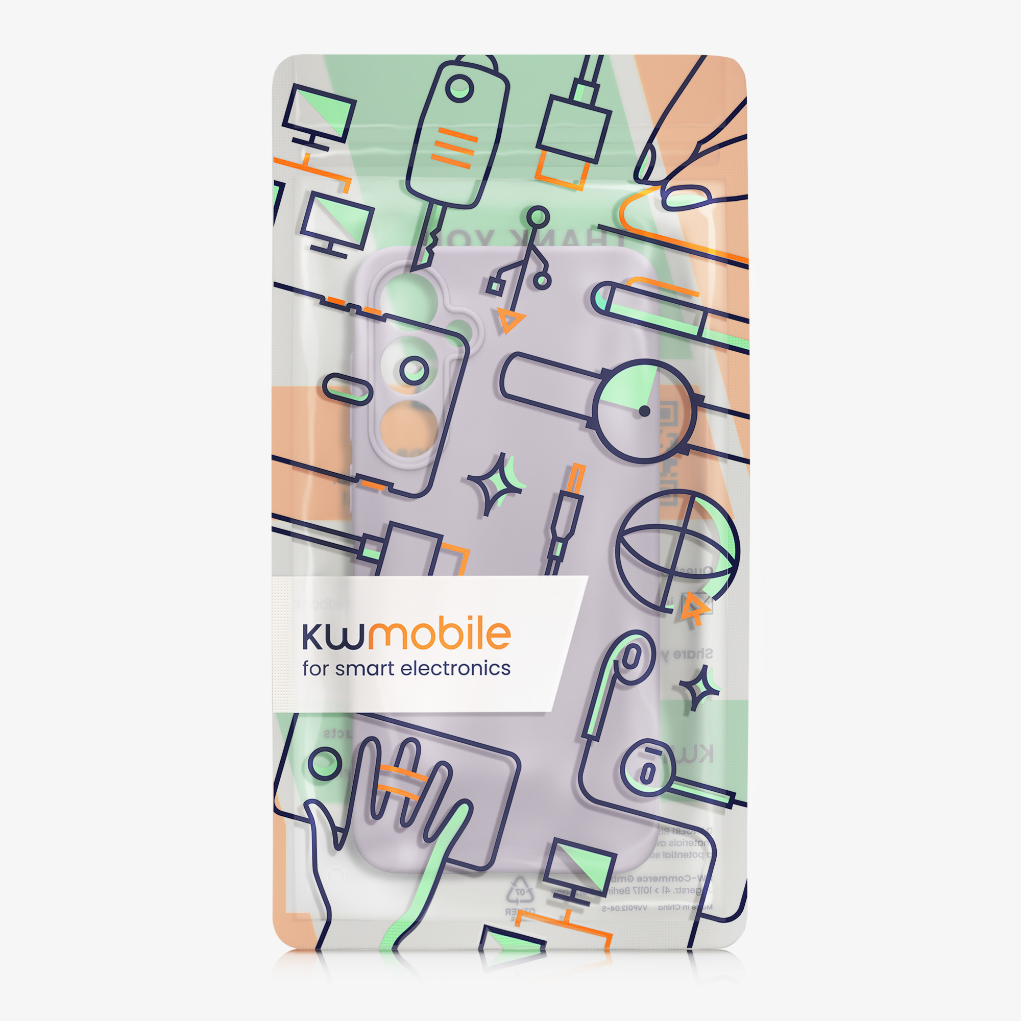 Kryt na mobil Samsung Galaxy A55 5G kwmobile slim matný TPU Levandulová