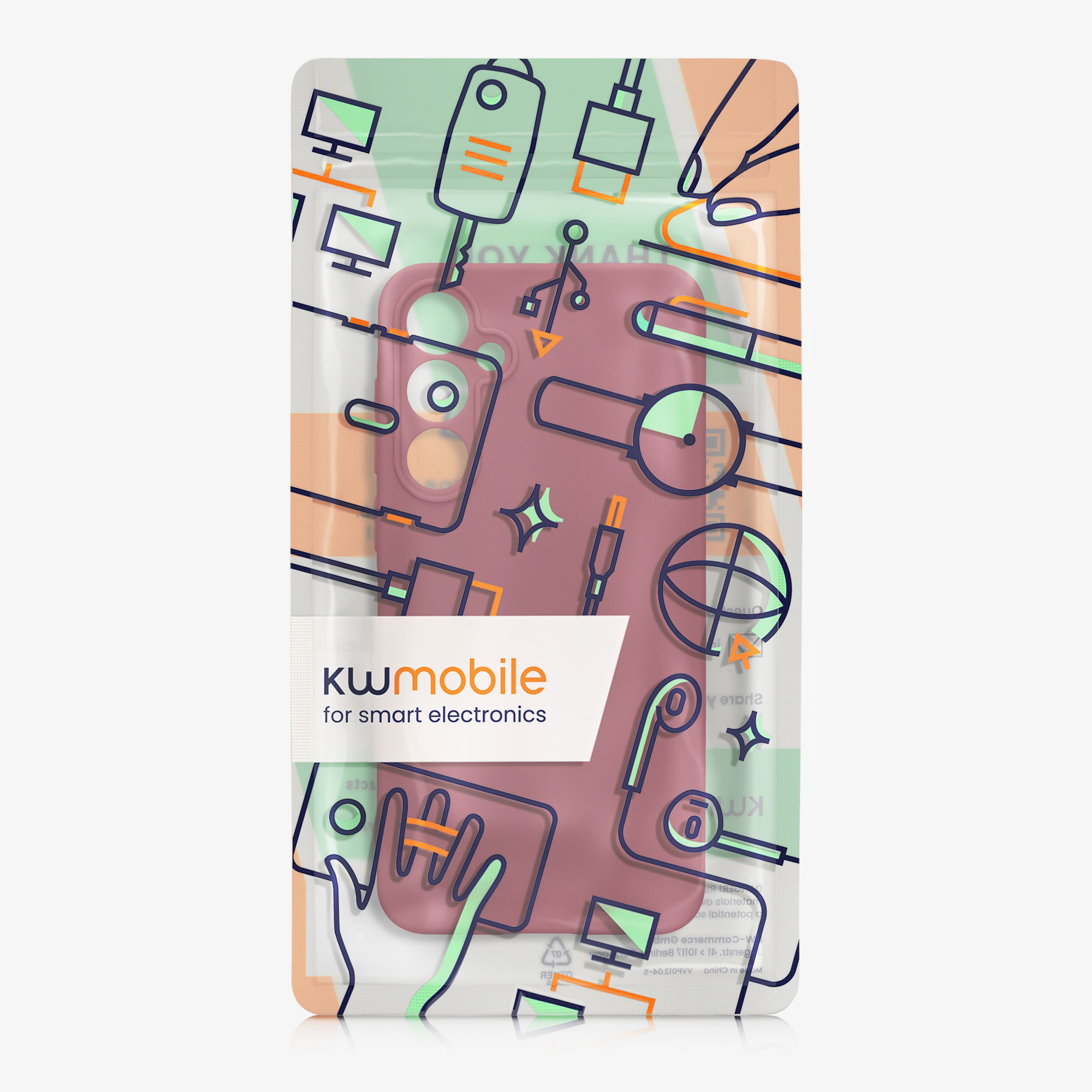 Kryt na mobil Samsung Galaxy A55 5G kwmobile slim matný TPU Bordeaux fialová