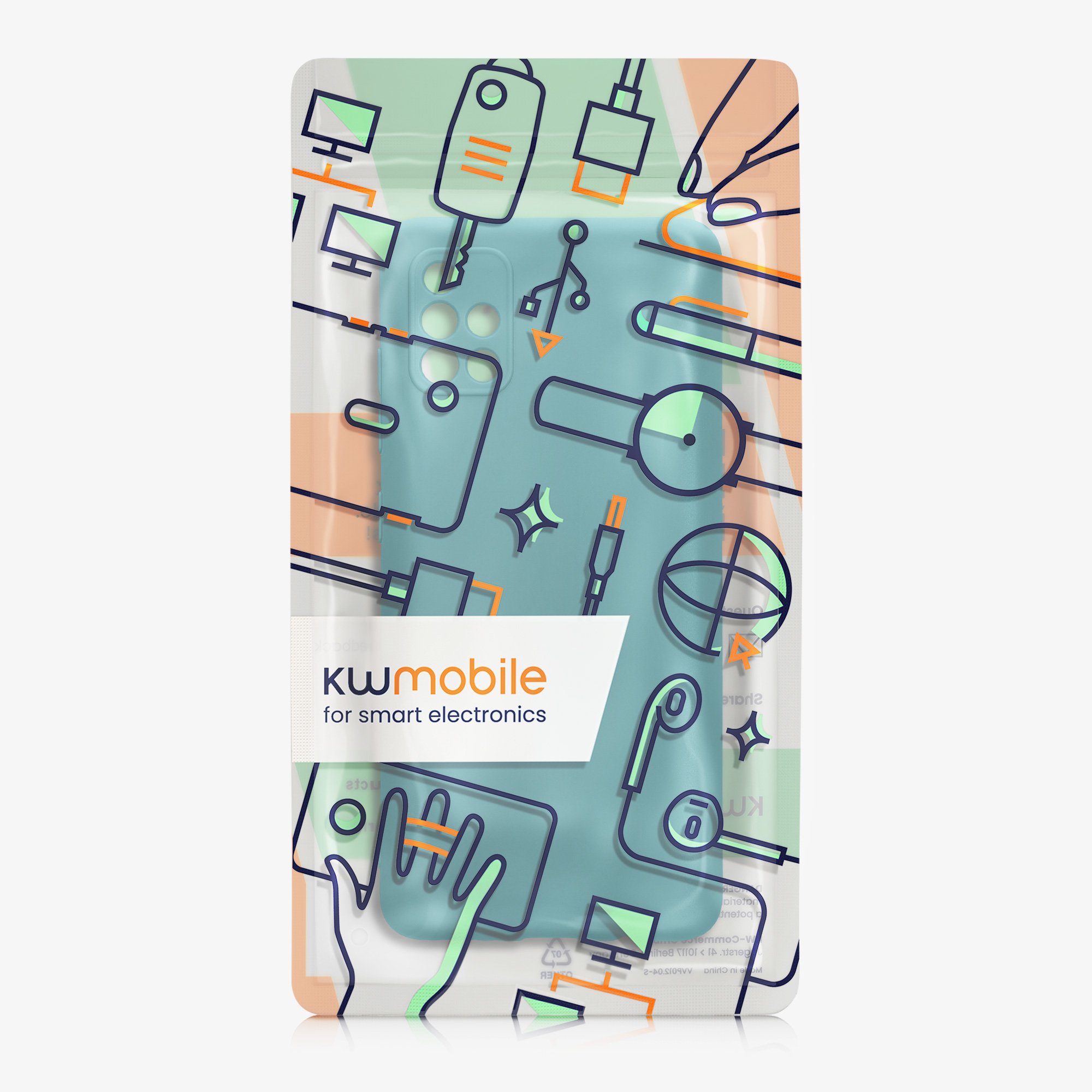 Kryt na mobil Samsung Galaxy A51 kwmobile slim matný TPU Matná petrolejová