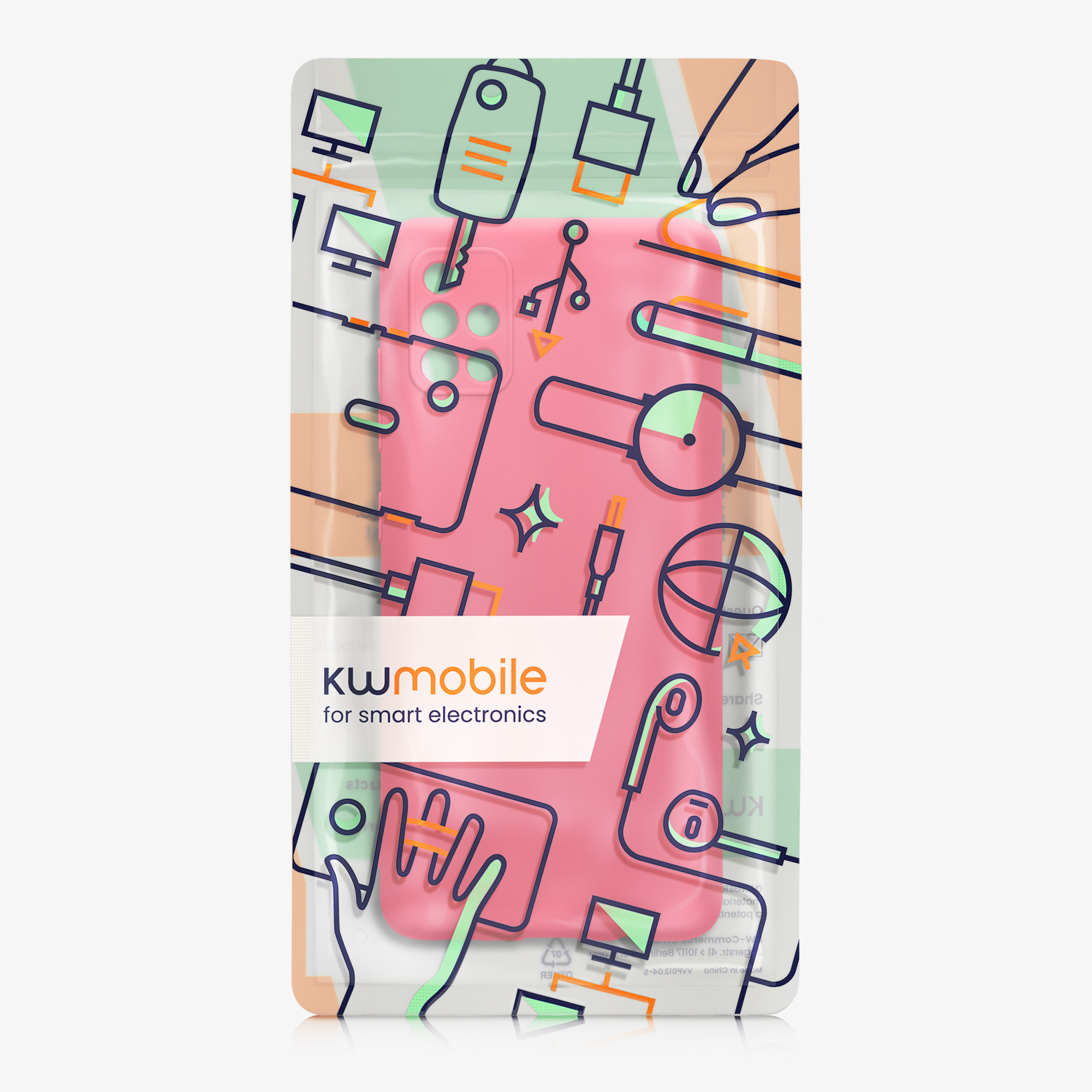 Kryt na mobil Samsung Galaxy A51 kwmobile slim matný TPU Neonová růžová