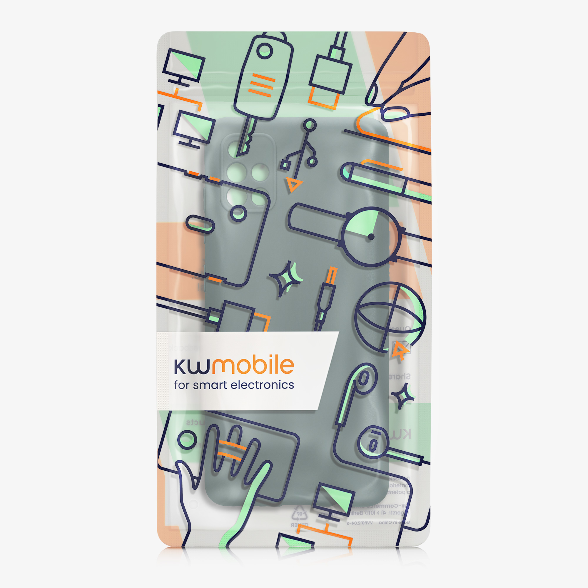 Kryt na mobil Samsung Galaxy A51 kwmobile slim matný TPU Modro-zelená