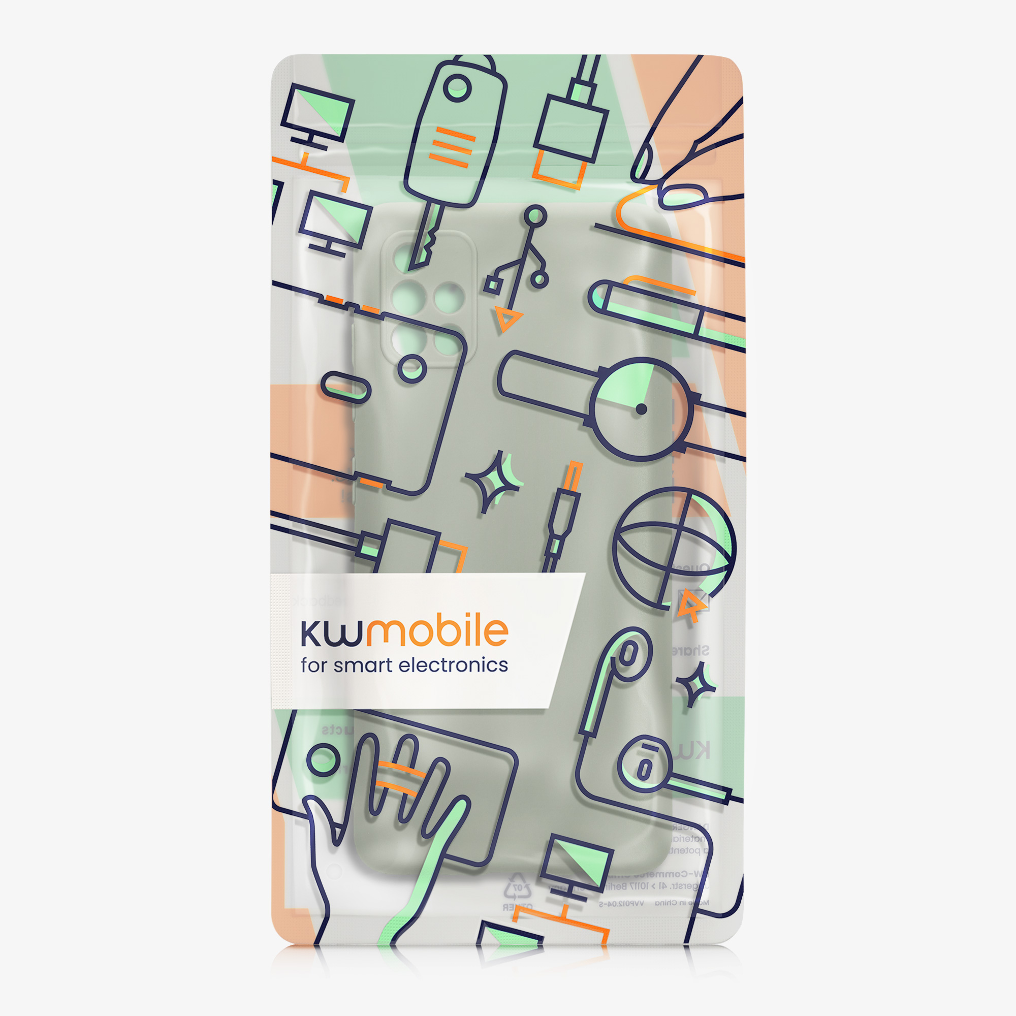 Kryt na mobil Samsung Galaxy A51 kwmobile slim matný TPU Šedo-zelená