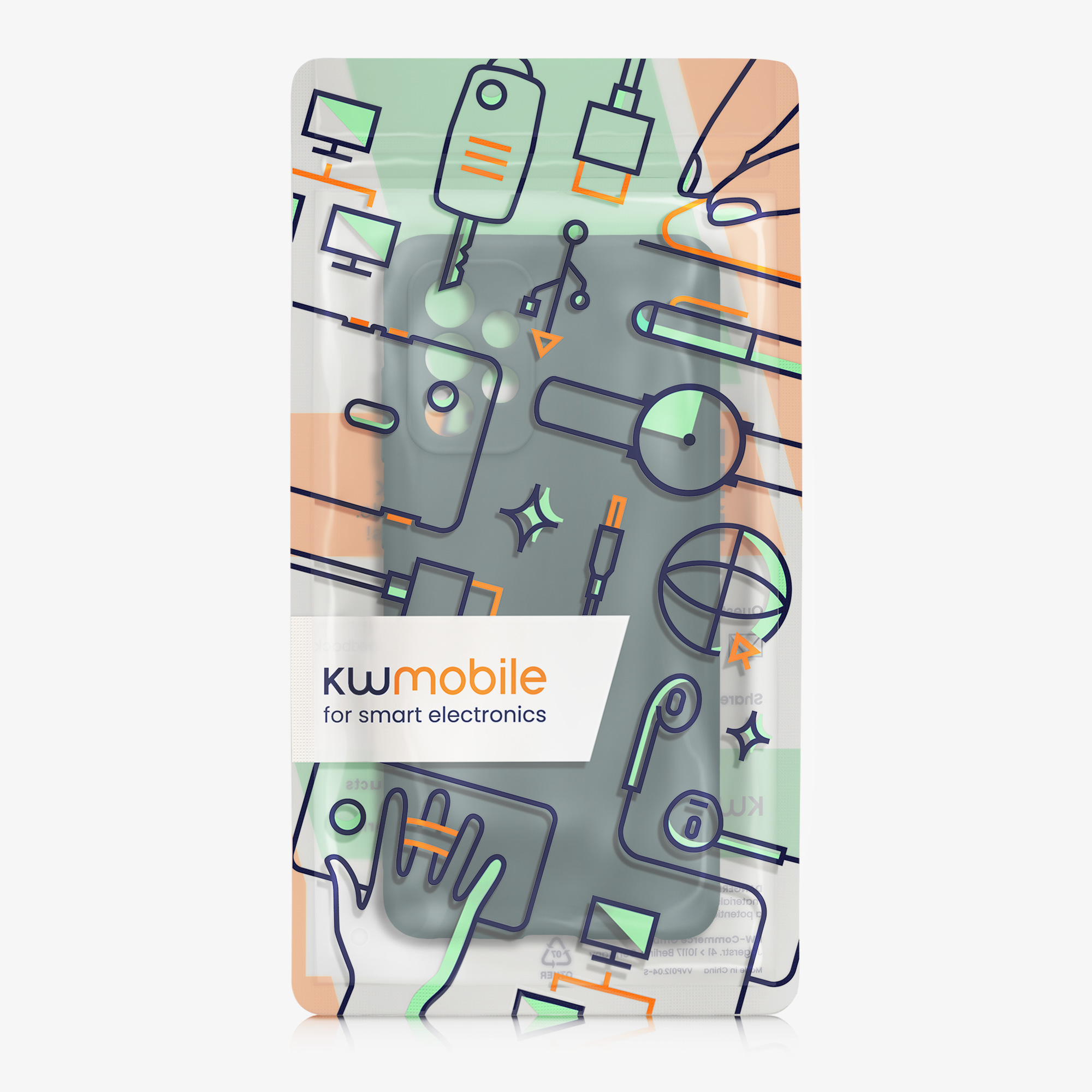 Kryt na mobil Samsung Galaxy A52 / A52 5G / A52s 5G kwmobile slim matný TPU Modro-zelená