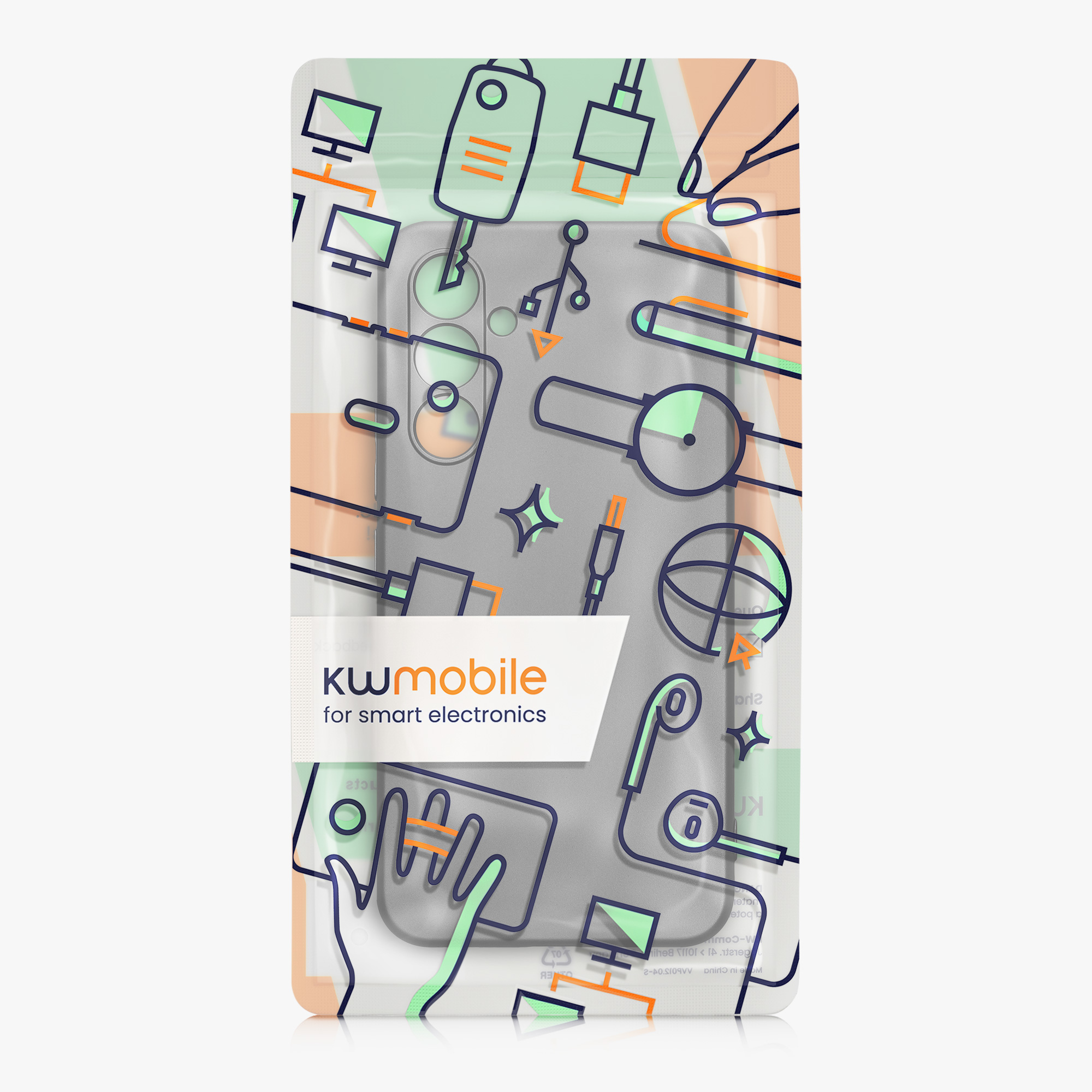 Kryt na mobil Samsung Galaxy A54 5G kwmobile TPU metalický Metalická šedá