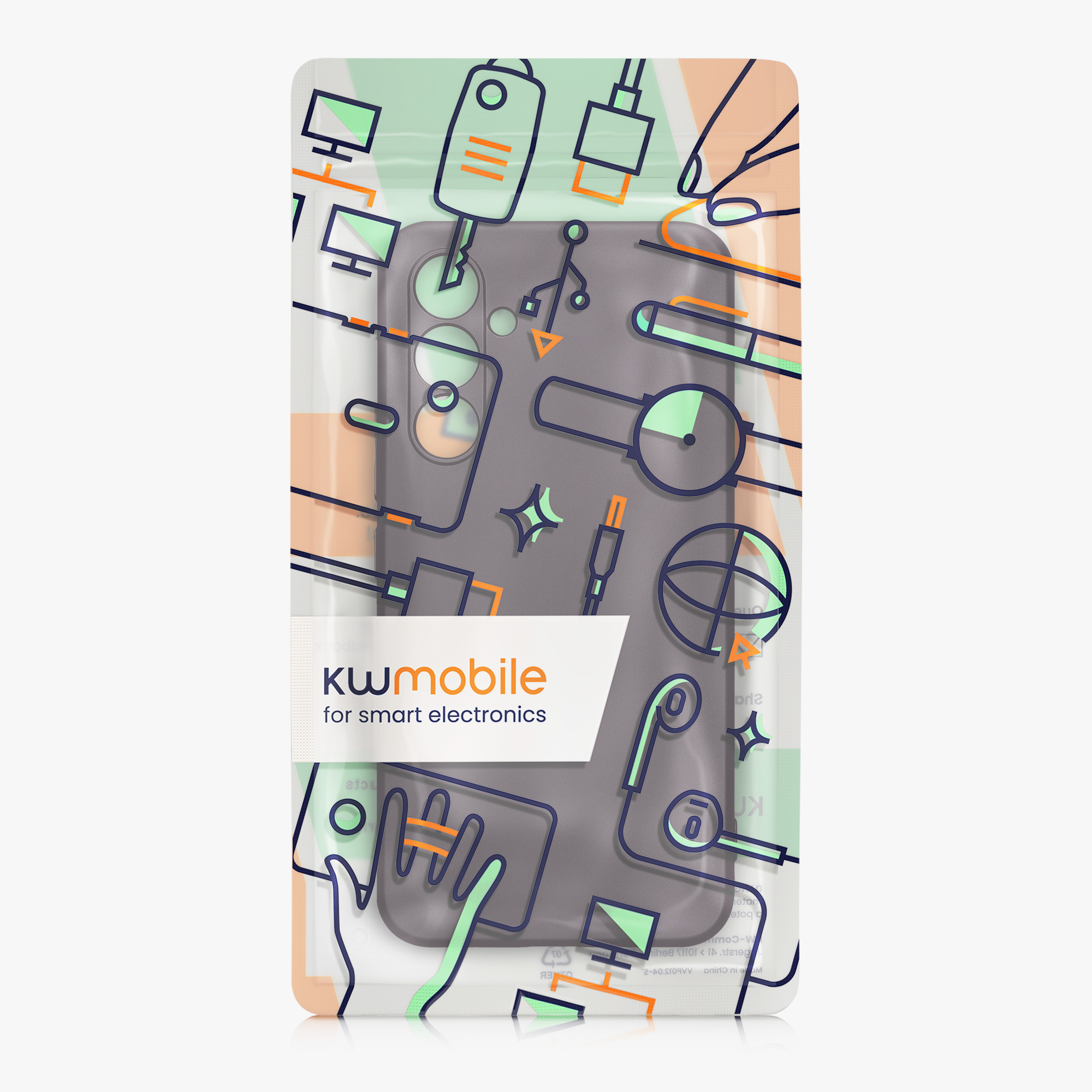 Kryt na mobil Samsung Galaxy A54 5G kwmobile TPU metalický Metalická ostružinová