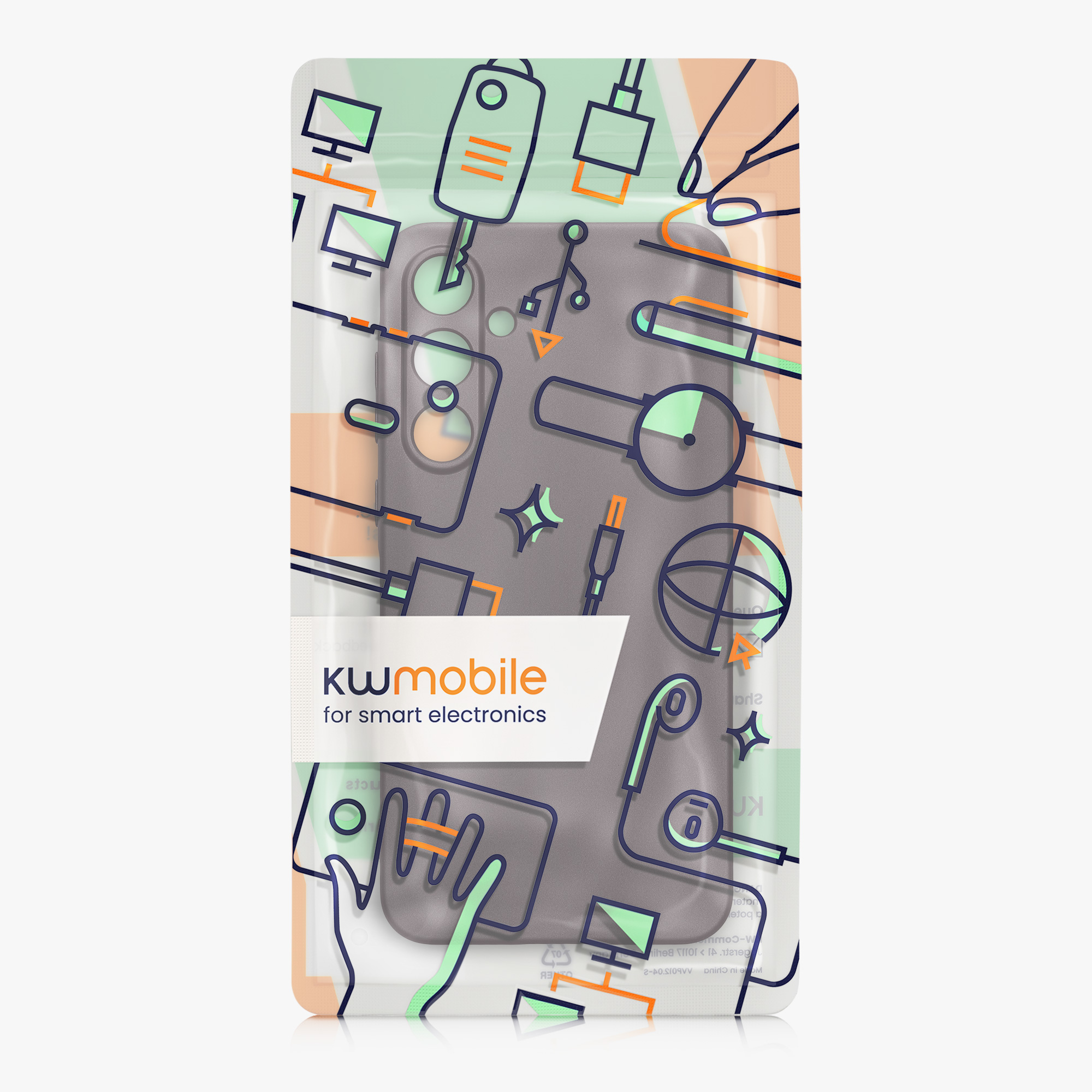 Kryt na mobil Samsung Galaxy A55 5G kwmobile TPU metalický Metalická ostružinová