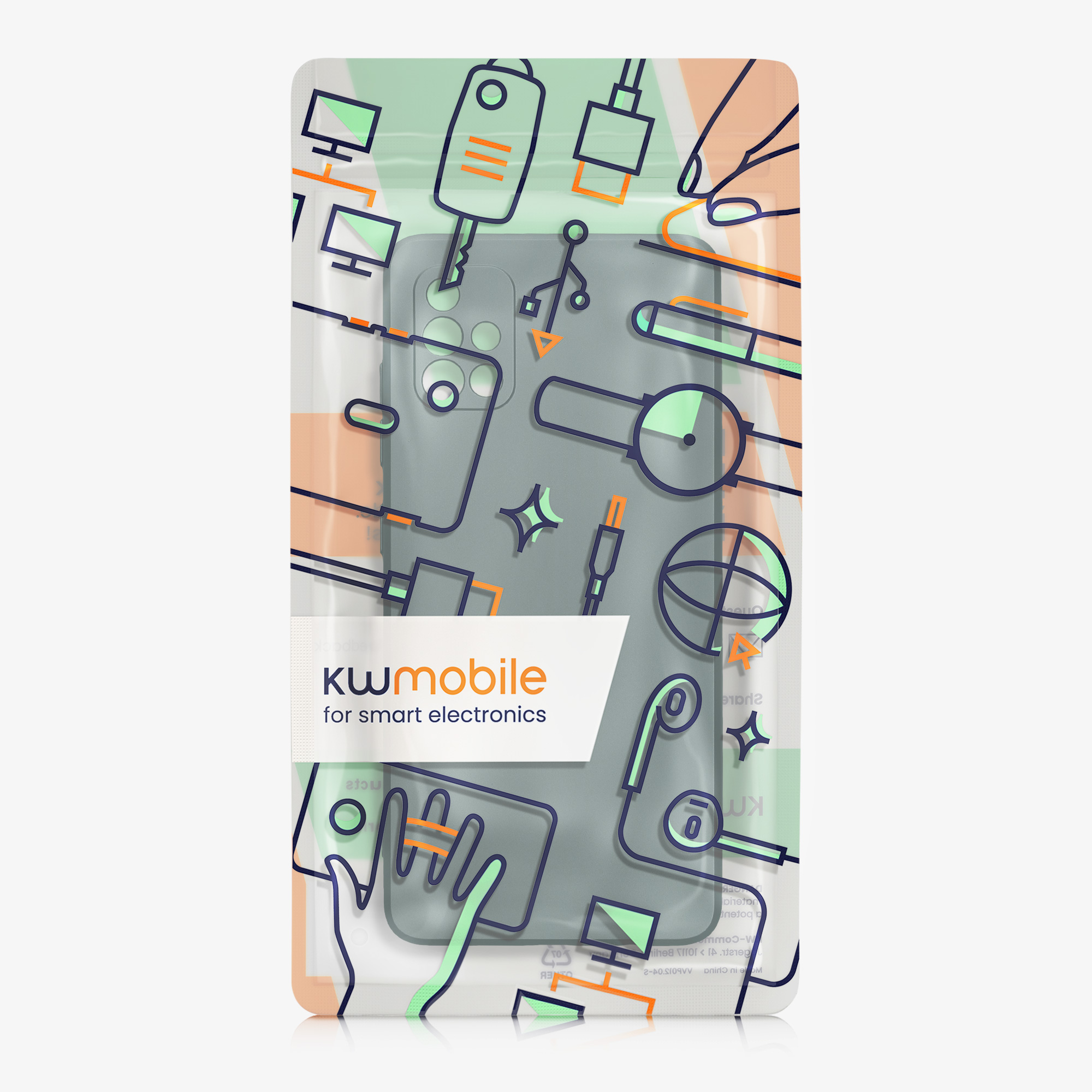 Kryt na mobil Samsung Galaxy A51 kwmobile TPU metalický Metalická petrolejová