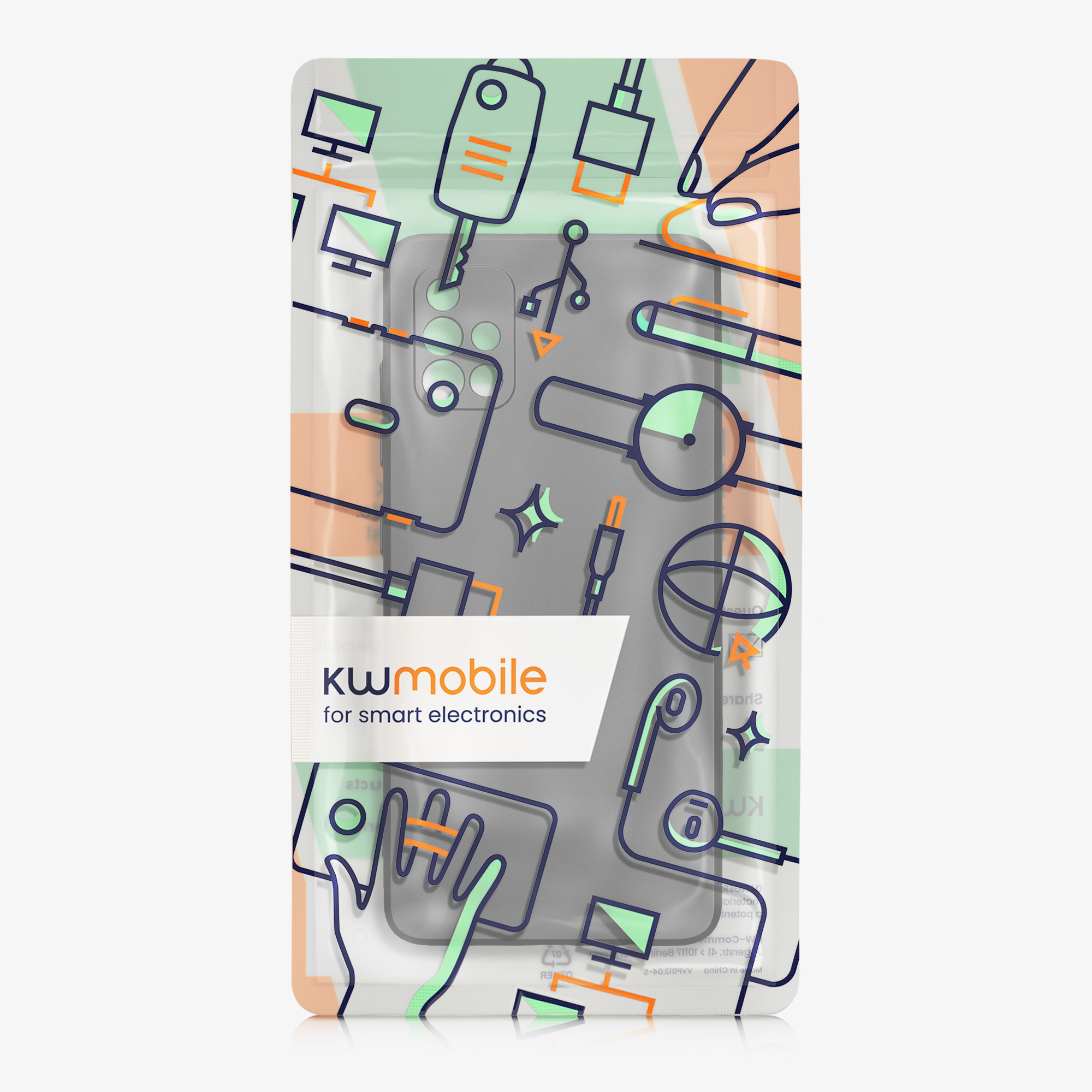 Kryt na mobil Samsung Galaxy A51 kwmobile TPU metalický Metalická šedá