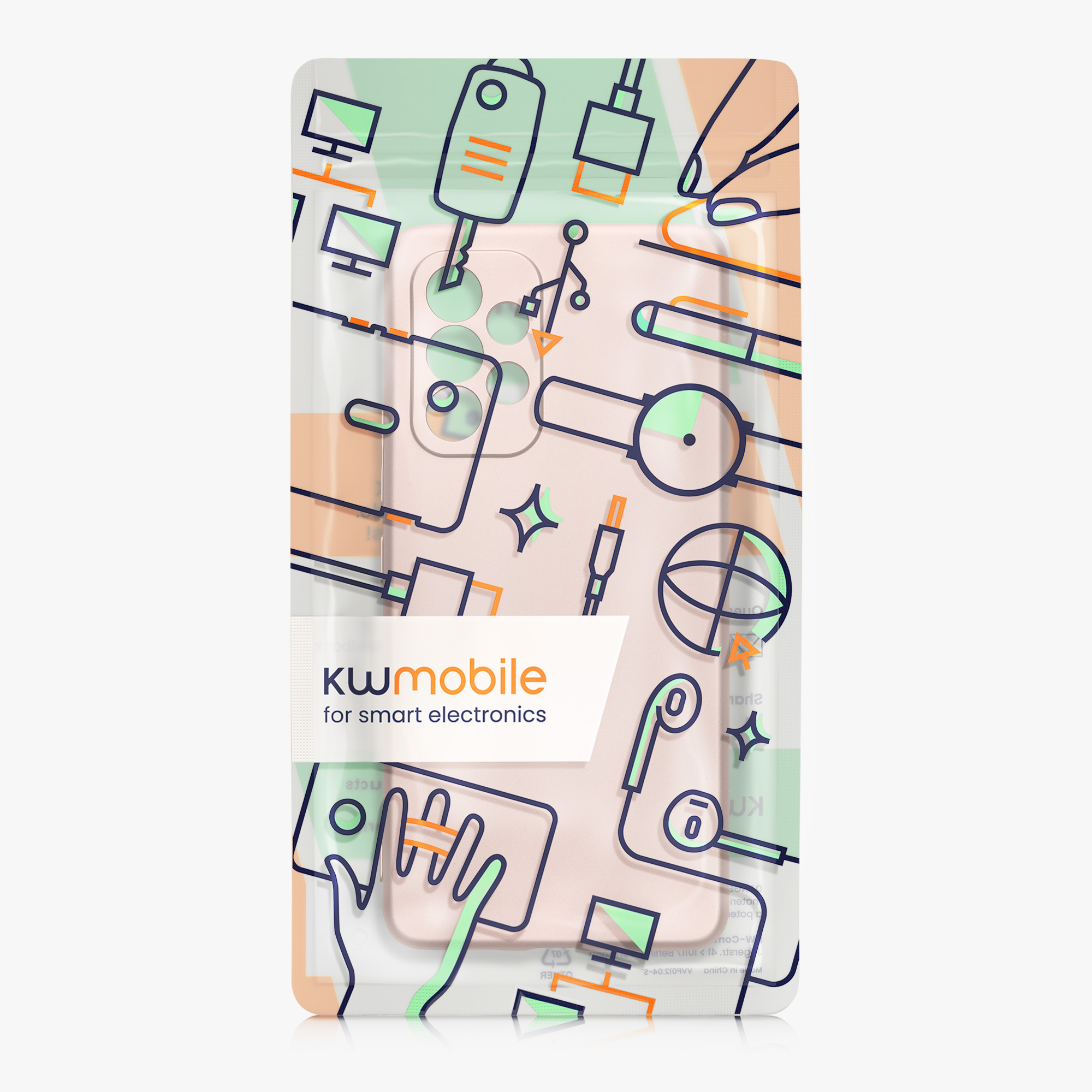 Kryt na mobil Samsung Galaxy A53 5G kwmobile TPU metalický Metalická růžová zlatá