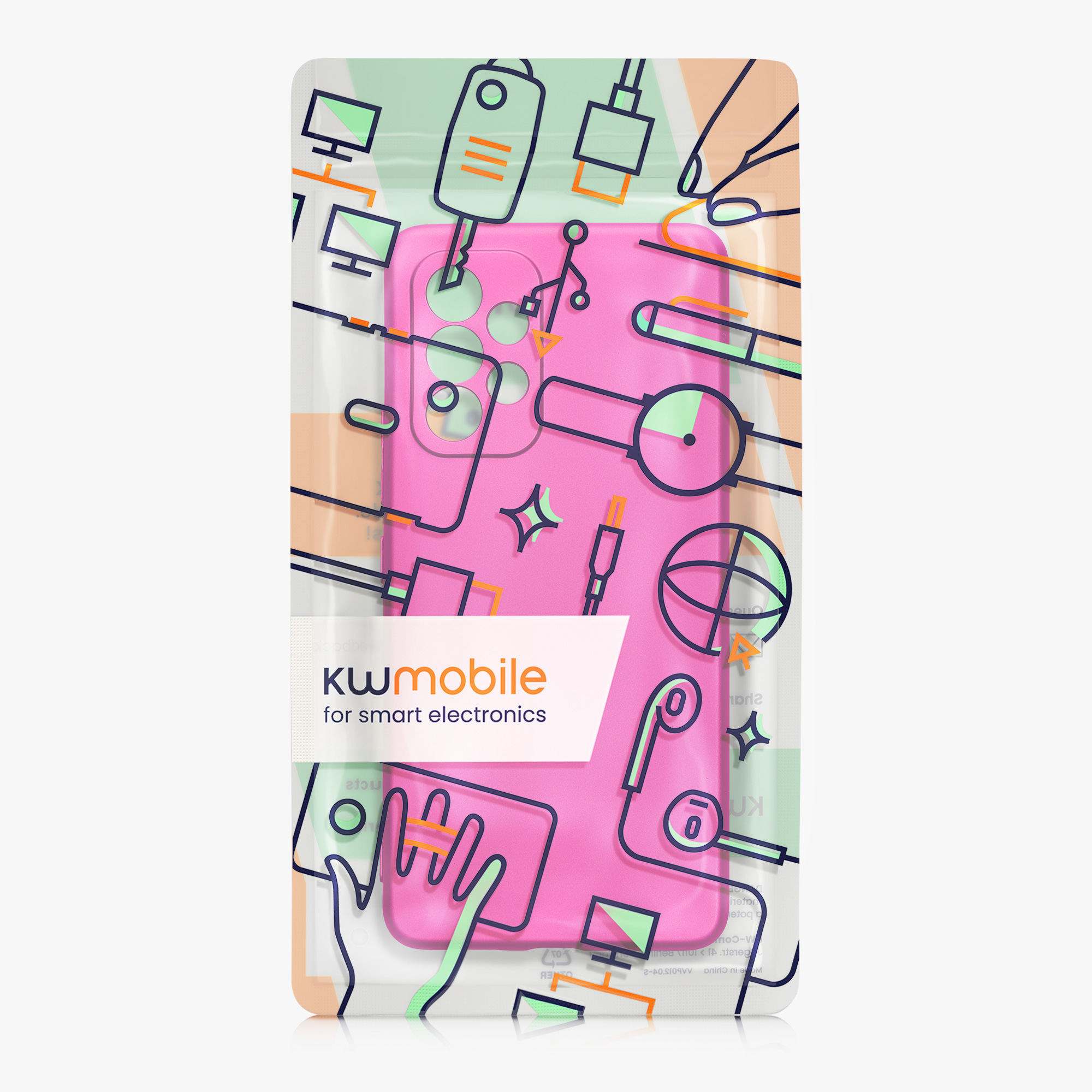 Kryt na mobil Samsung Galaxy A53 5G kwmobile TPU metalický Metalická růžová