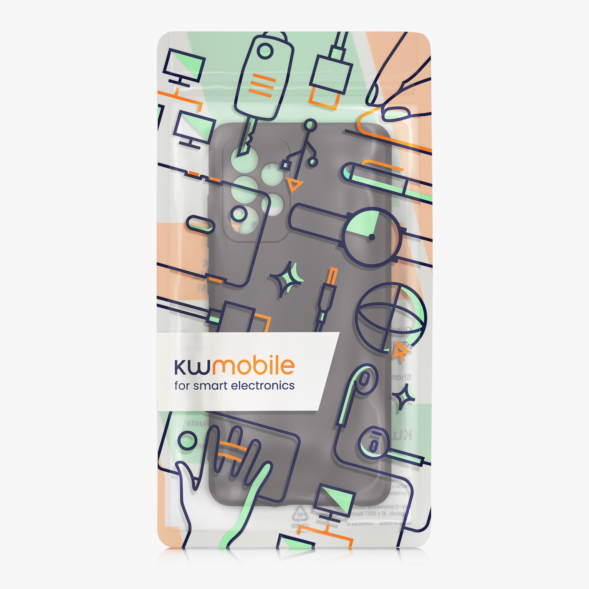Kryt na mobil Samsung Galaxy A52 / A52 5G / A52s 5G kwmobile TPU metalický Metalická ostružinová