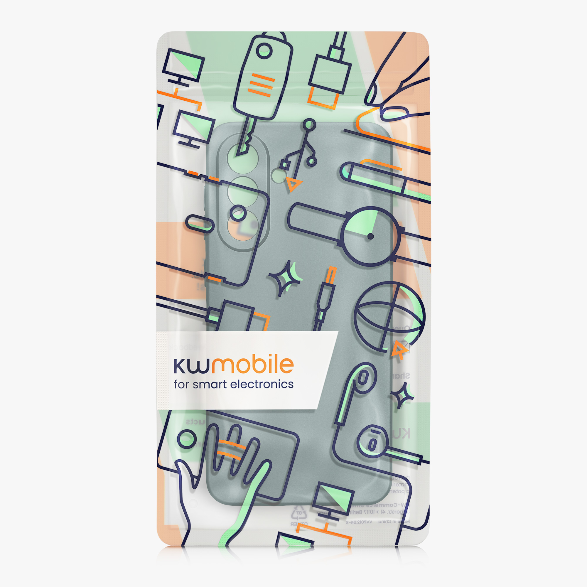 Kryt na mobil Samsung Galaxy A56 5G kwmobile TPU metalický Metalická petrolejová