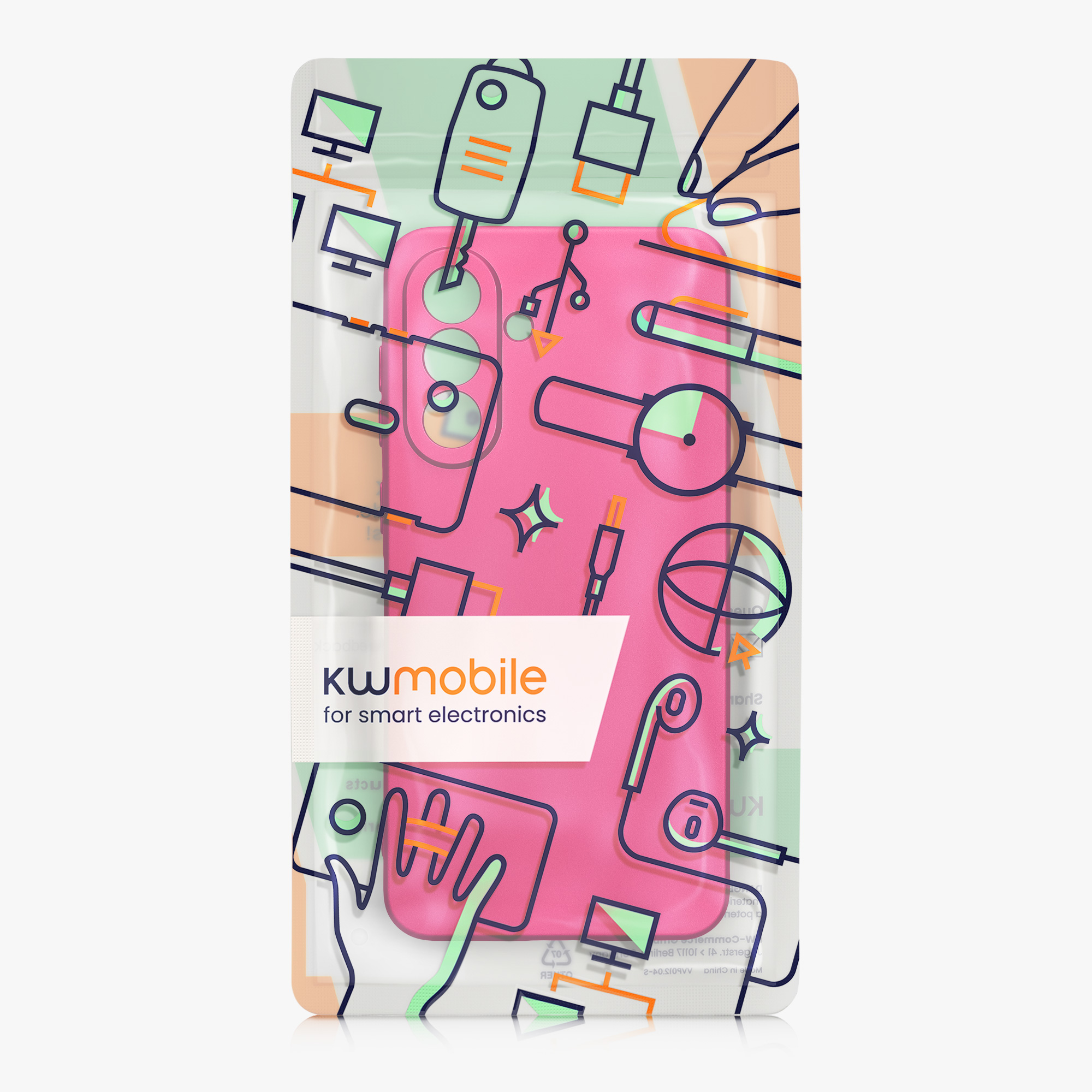 Kryt na mobil Samsung Galaxy A56 5G kwmobile TPU metalický Metalická růžová