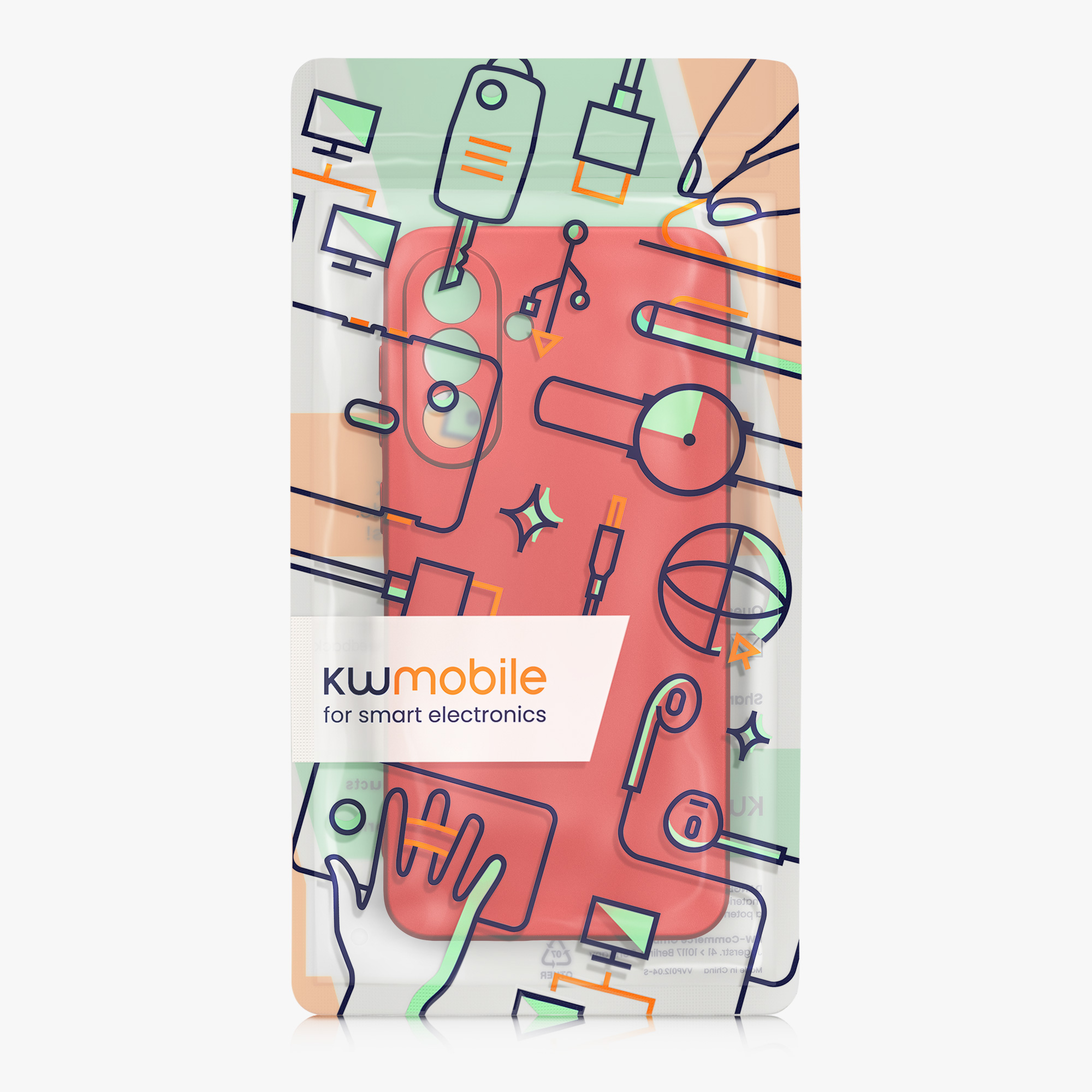 Kryt na mobil Samsung Galaxy A56 5G kwmobile TPU metalický Metalická tmavě červená
