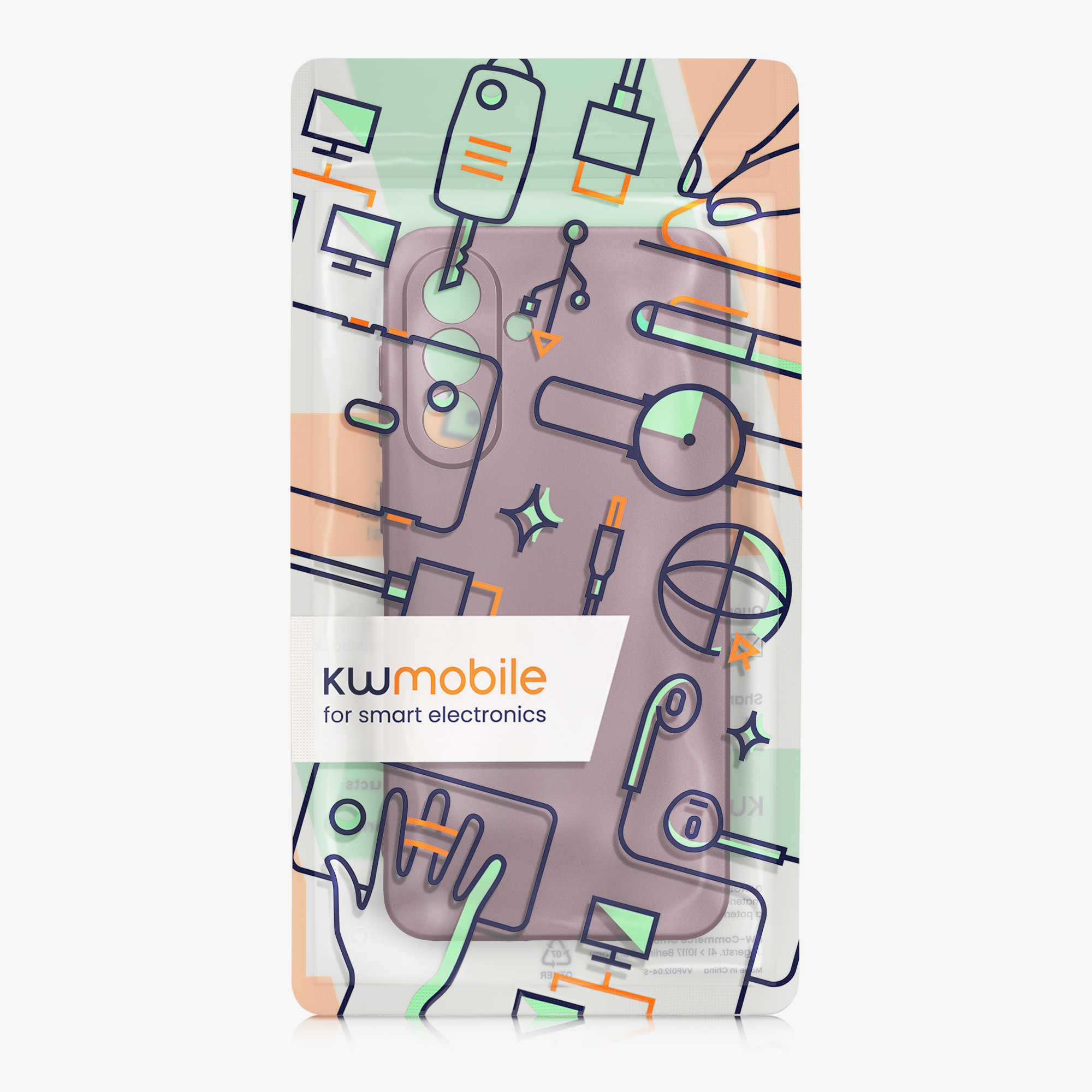 Kryt na mobil Samsung Galaxy A56 5G kwmobile TPU metalický Metalická levandulová