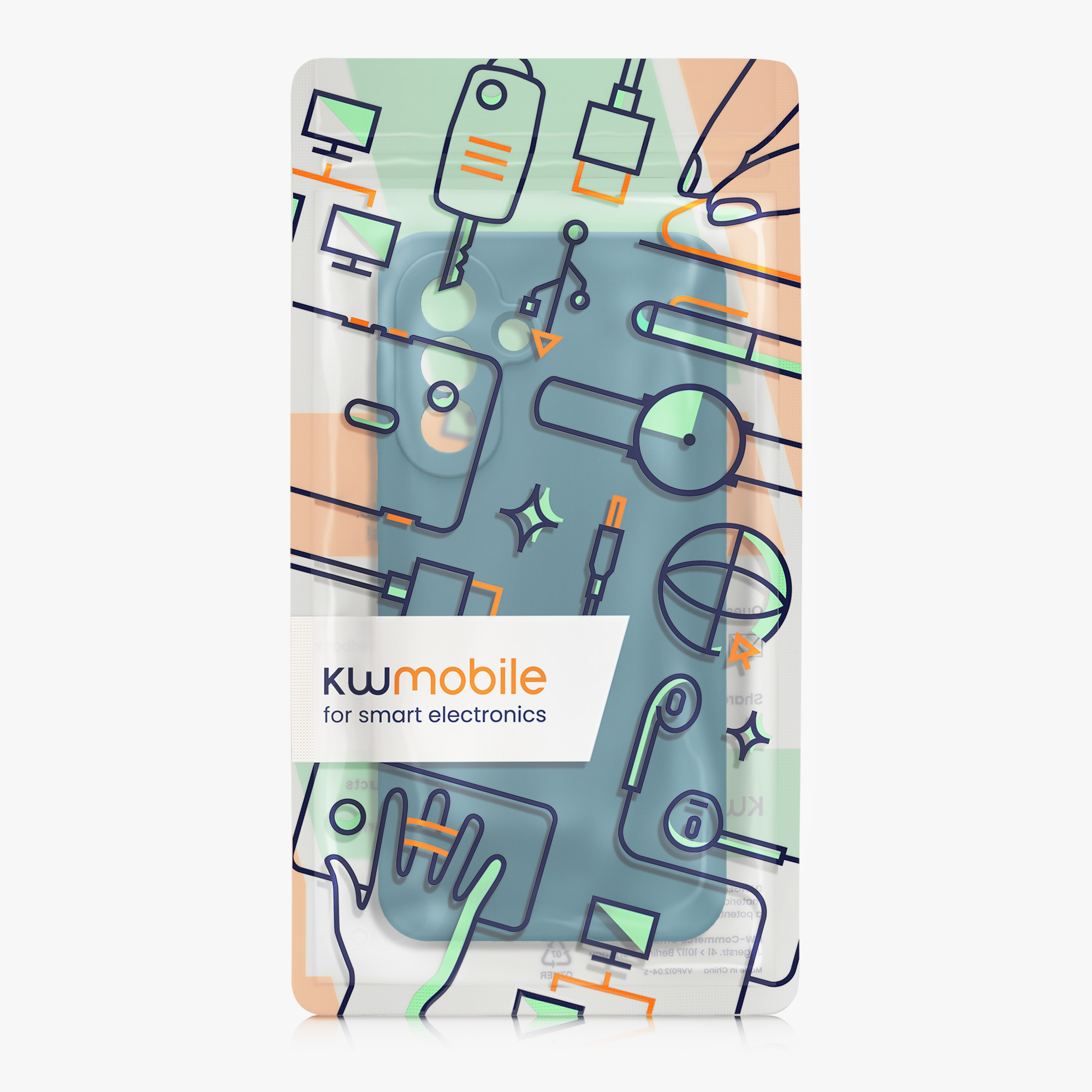Kryt na mobil Samsung Galaxy A56 5G kwmobile slim matný TPU Matná petrolejová
