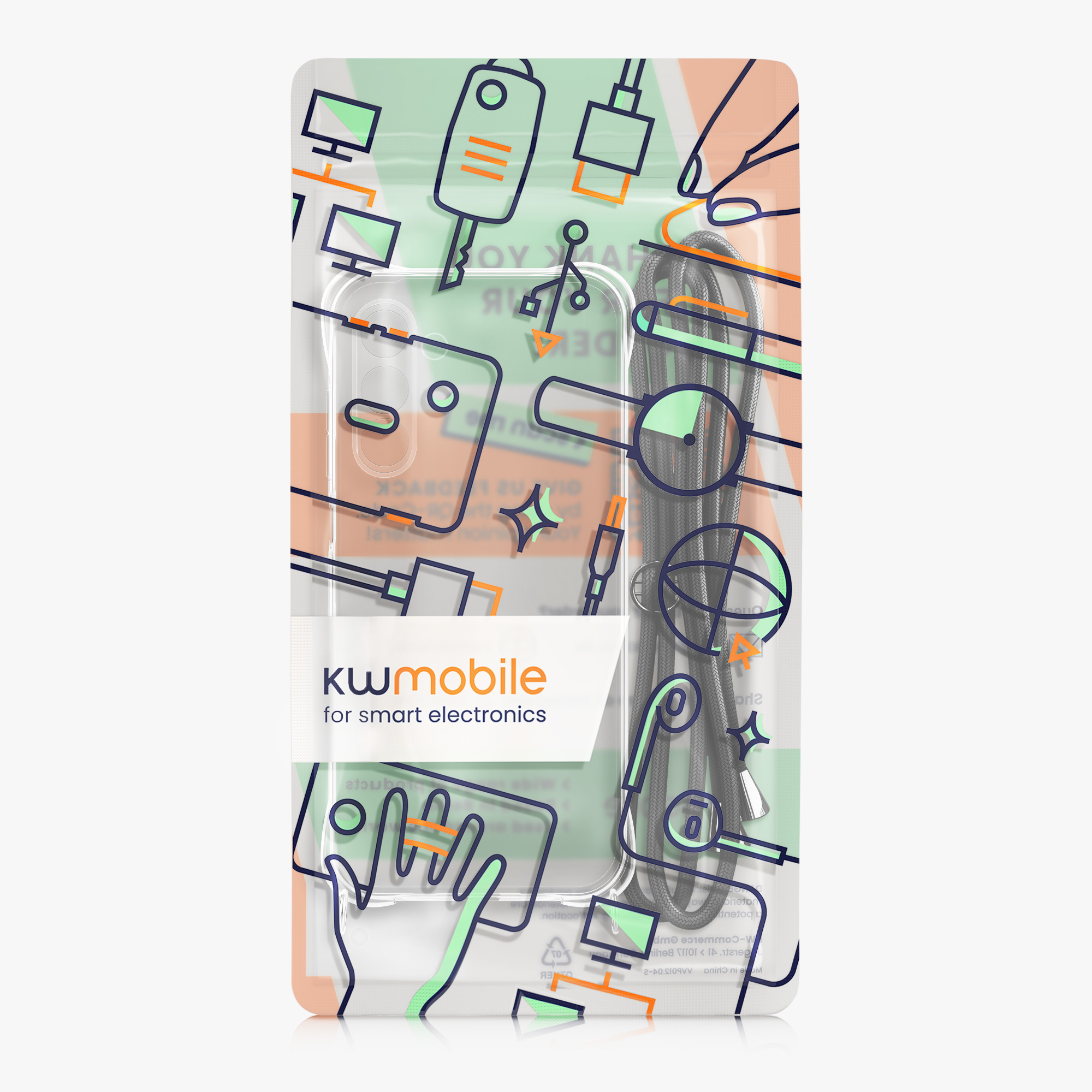 Crossbody kryt na mobil Samsung Galaxy A17 4G / 5G kwmobile transparentní