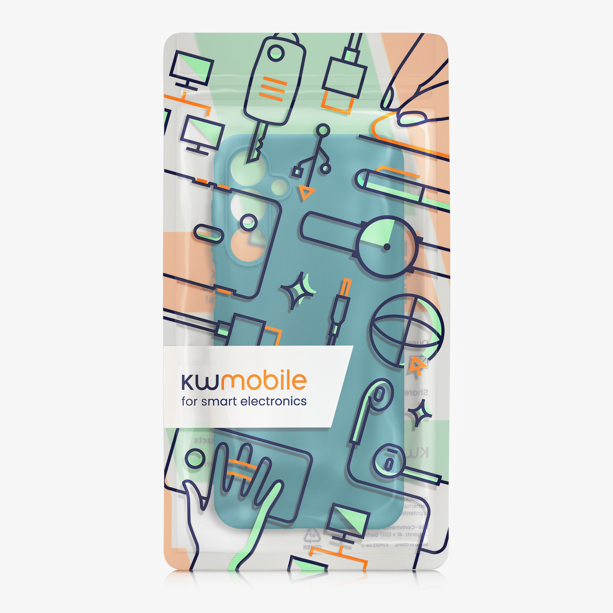 Kryt na mobil Samsung Galaxy A16 5G kwmobile slim matný TPU Matná petrolejová