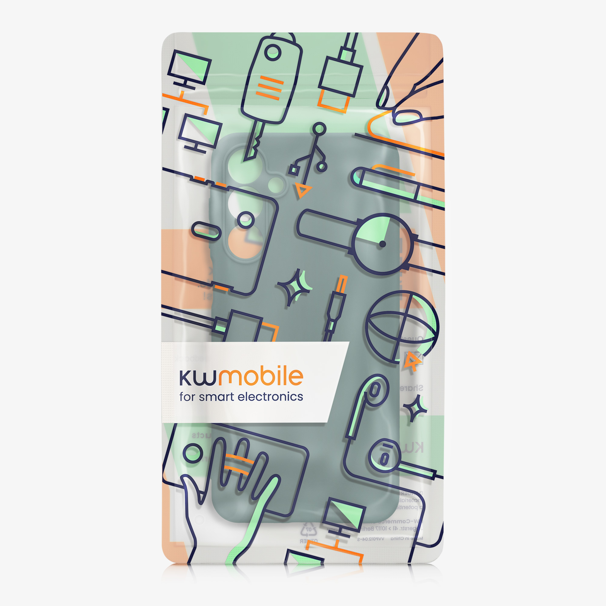 Kryt na mobil Samsung Galaxy A16 5G kwmobile slim matný TPU Modro-zelená