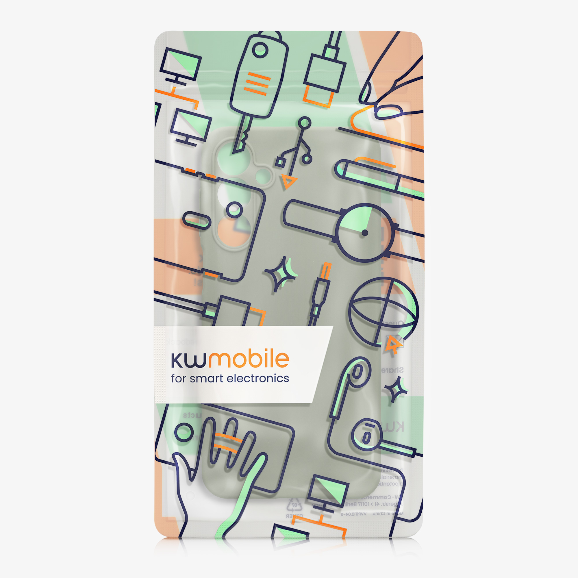 Kryt na mobil Samsung Galaxy A16 5G kwmobile slim matný TPU Šedo-zelená