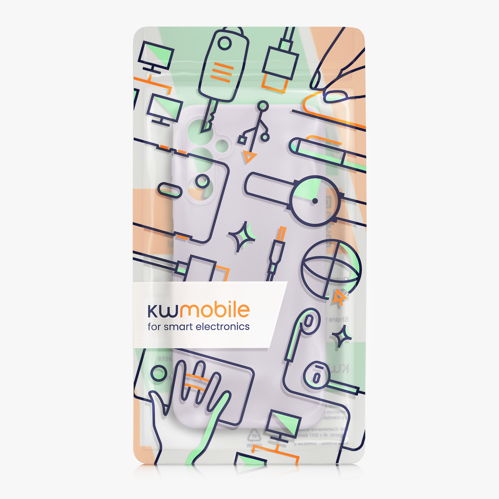Kryt na mobil Samsung Galaxy A14 5G kwmobile slim matný TPU Levandulová