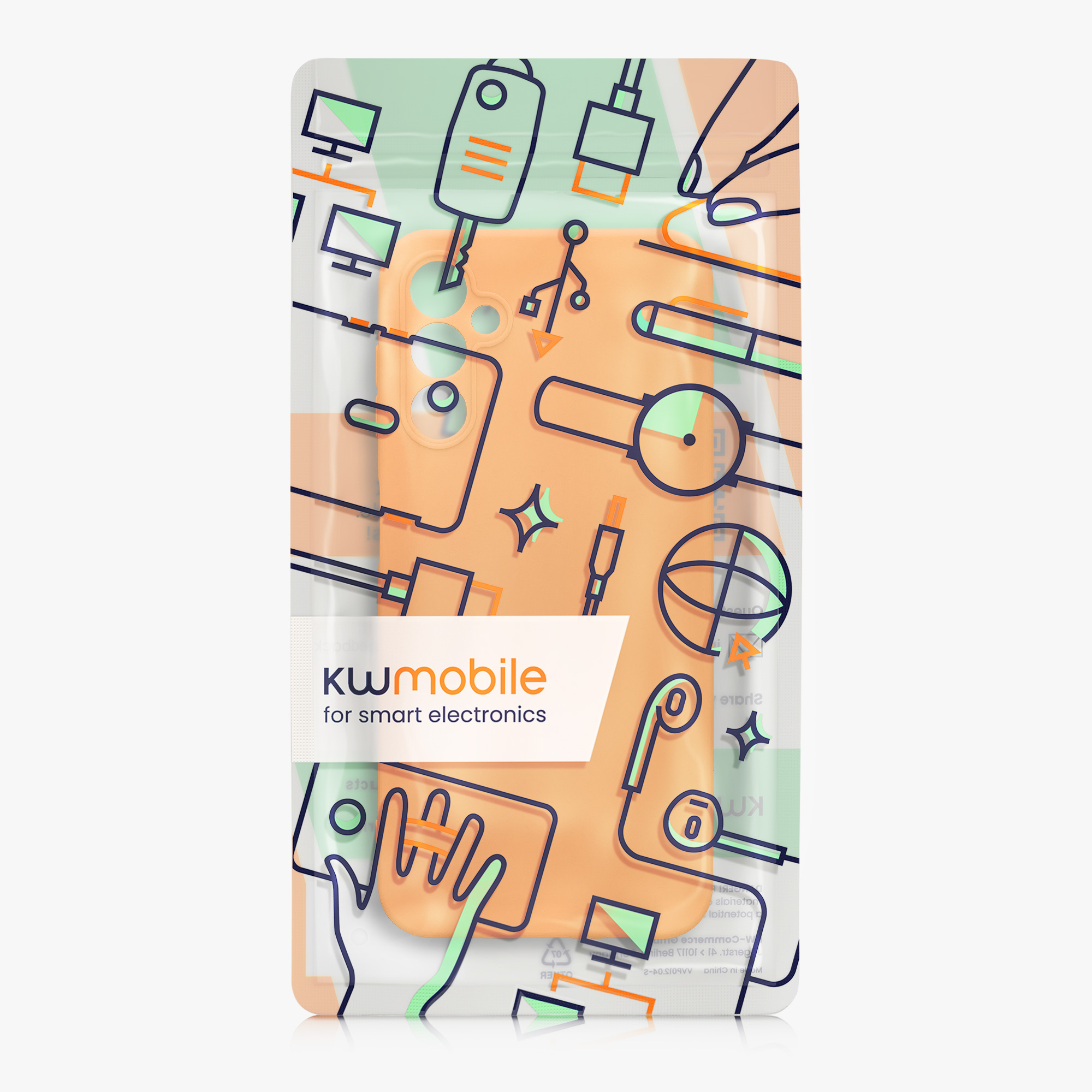 Kryt na mobil Samsung Galaxy A14 5G kwmobile slim matný TPU Ovocná oranžová