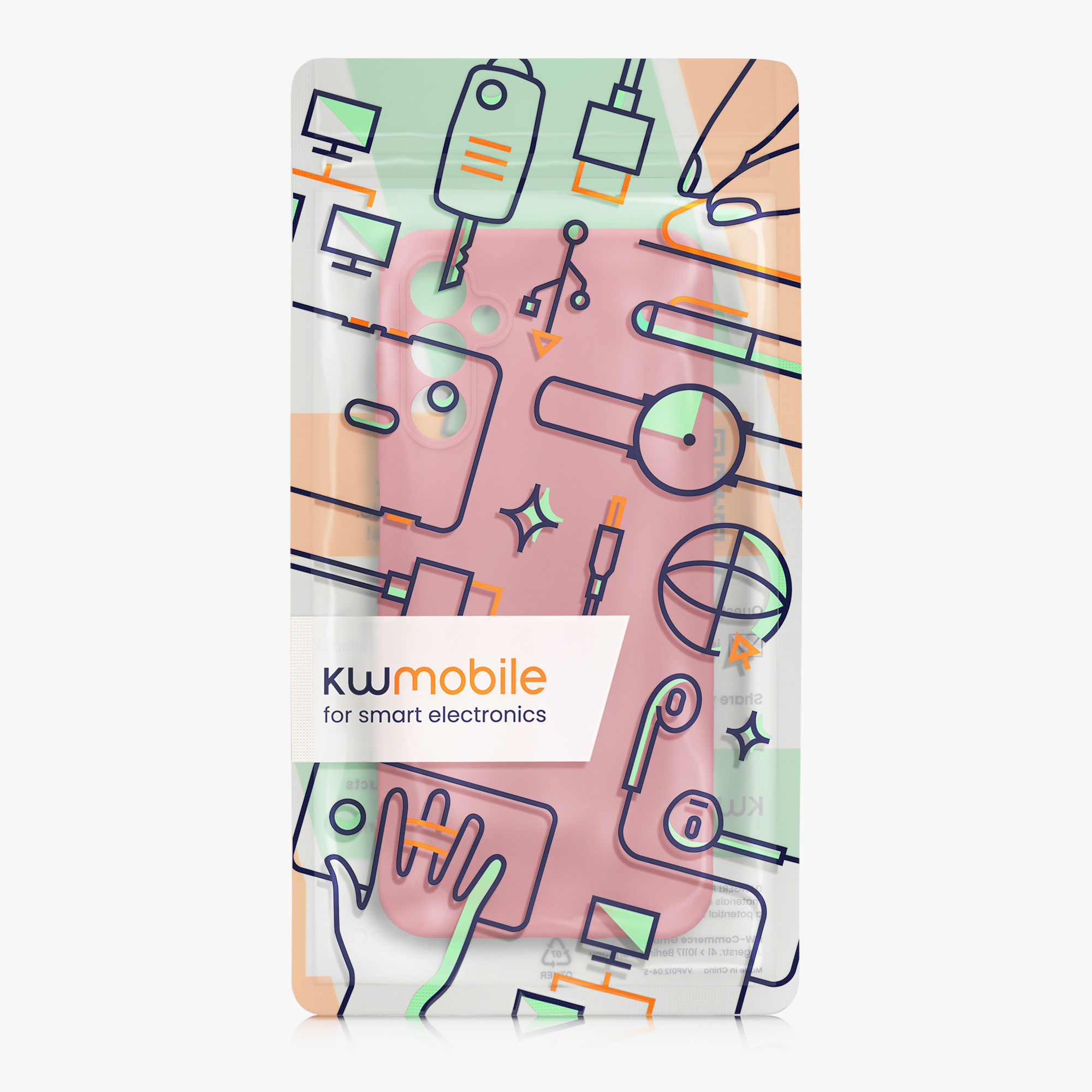 Kryt na mobil Samsung Galaxy A14 5G kwmobile slim matný TPU Tmavě růžová