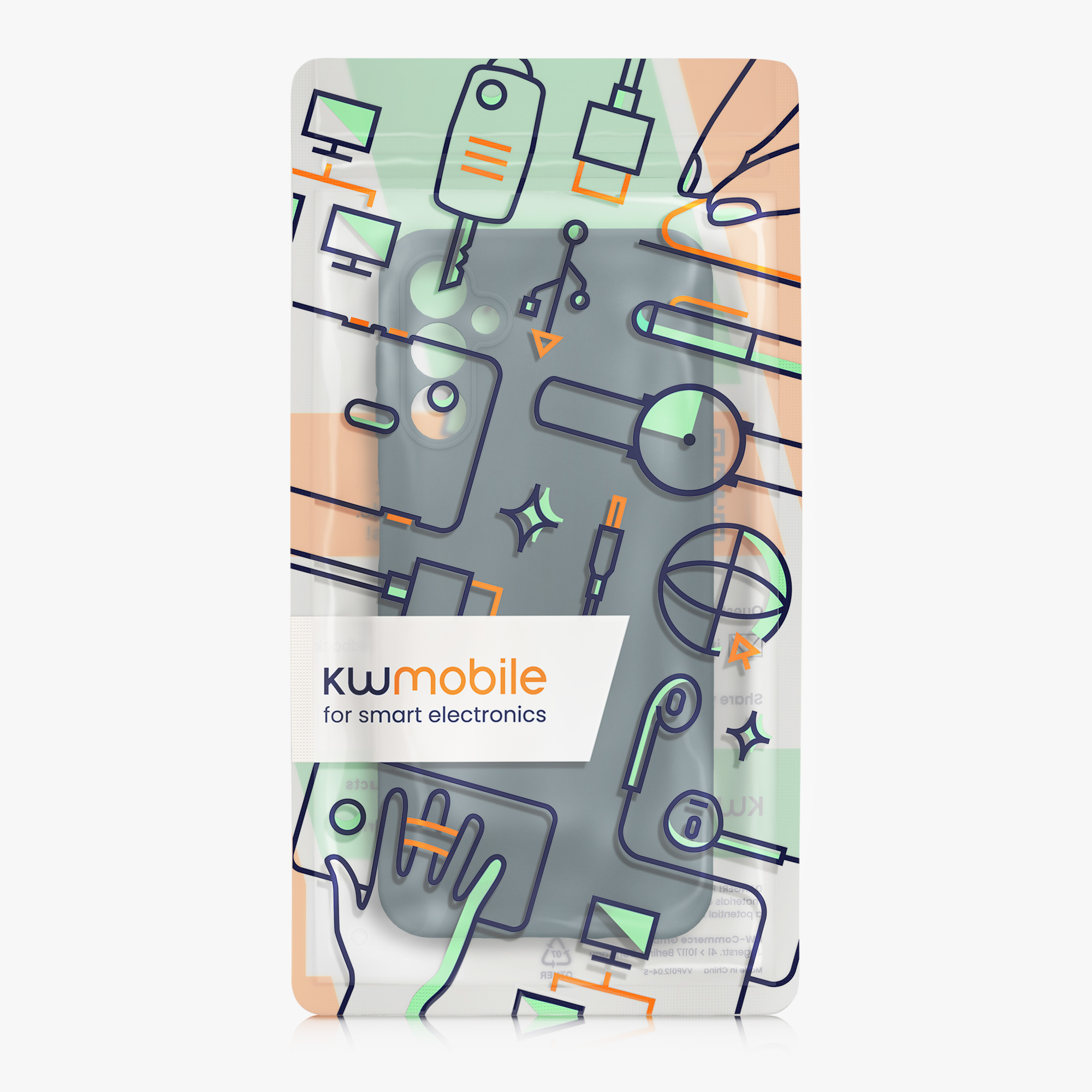 Kryt na mobil Samsung Galaxy A14 5G kwmobile slim matný TPU Tmavě břidlicová