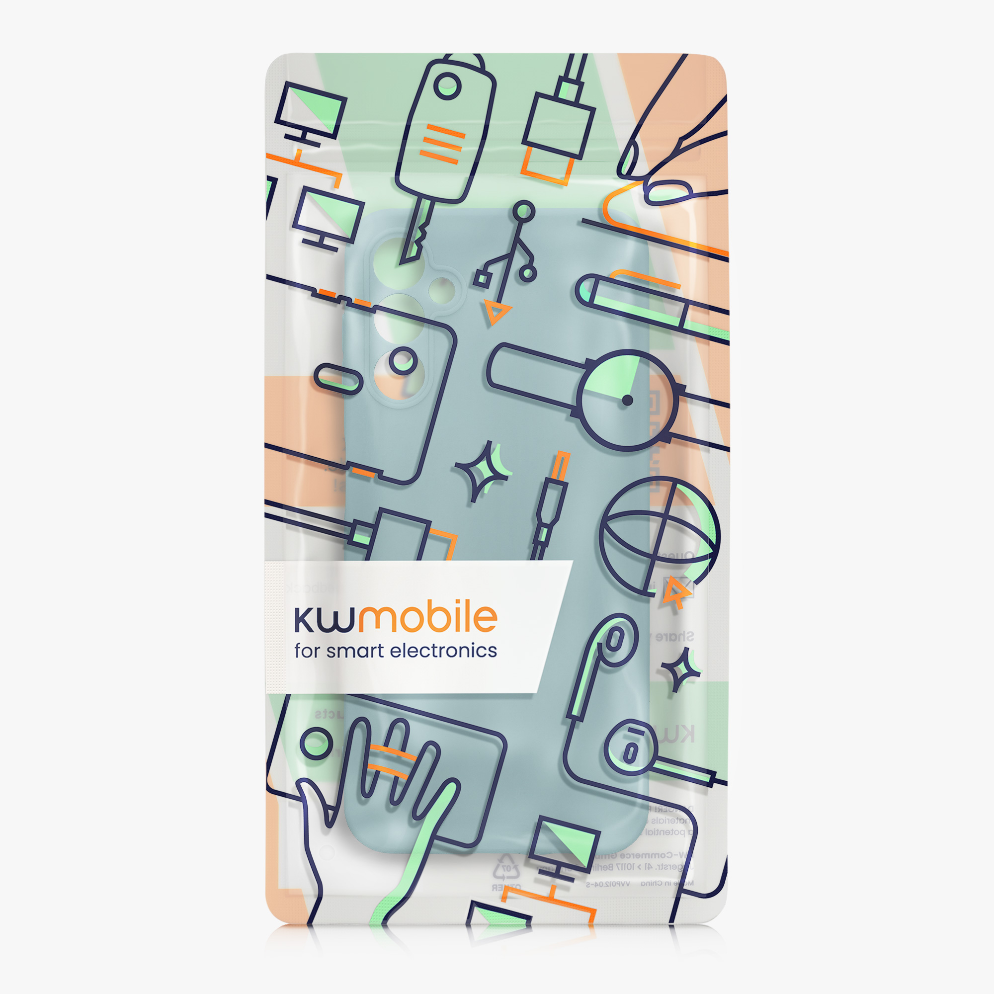 Kryt na mobil Samsung Galaxy A14 5G kwmobile slim matný TPU Arktická noc