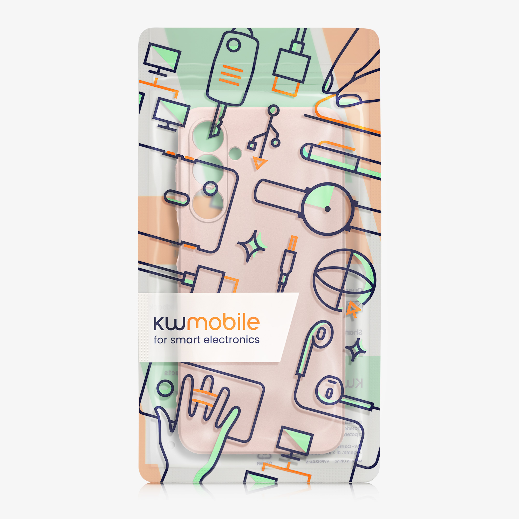 Kryt na mobil Samsung Galaxy A16 5G kwmobile TPU metalický Metalická růžová zlatá