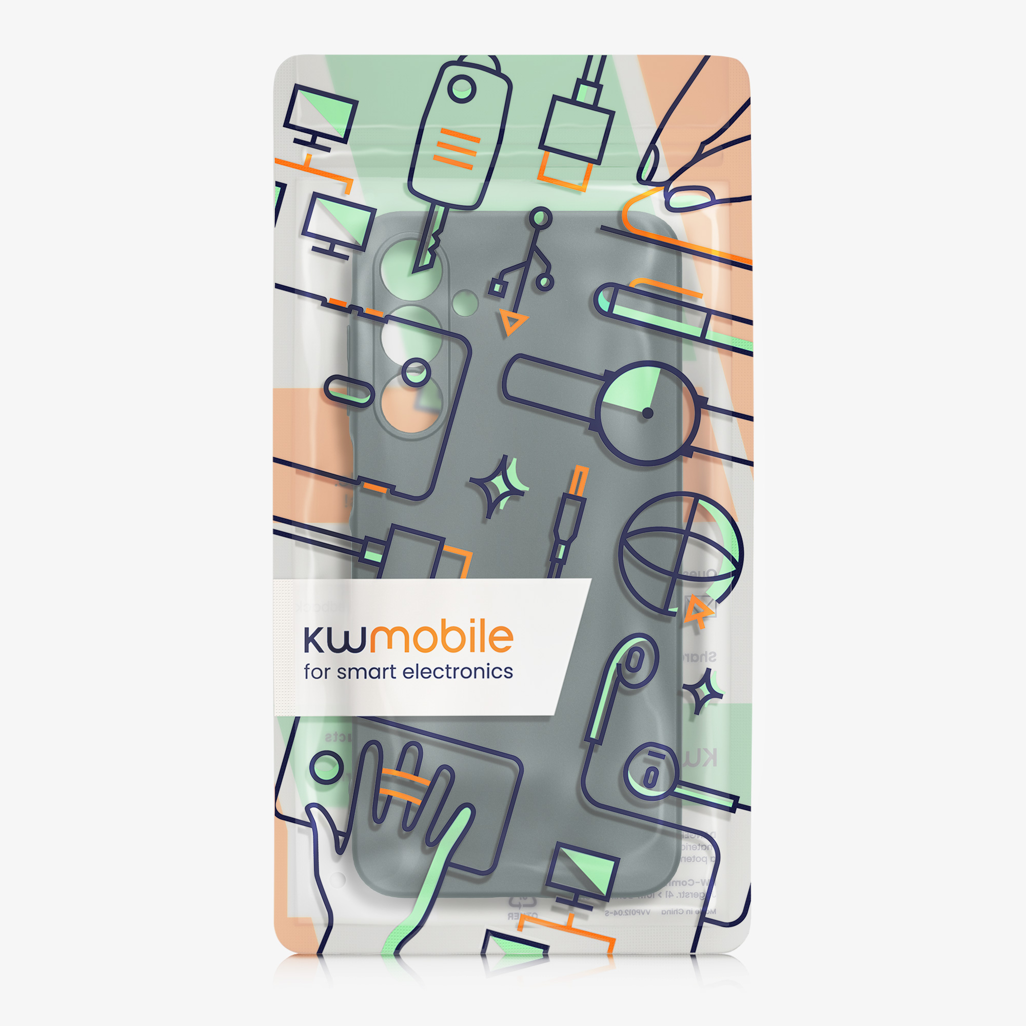 Kryt na mobil Samsung Galaxy A16 5G kwmobile TPU metalický Metalická petrolejová