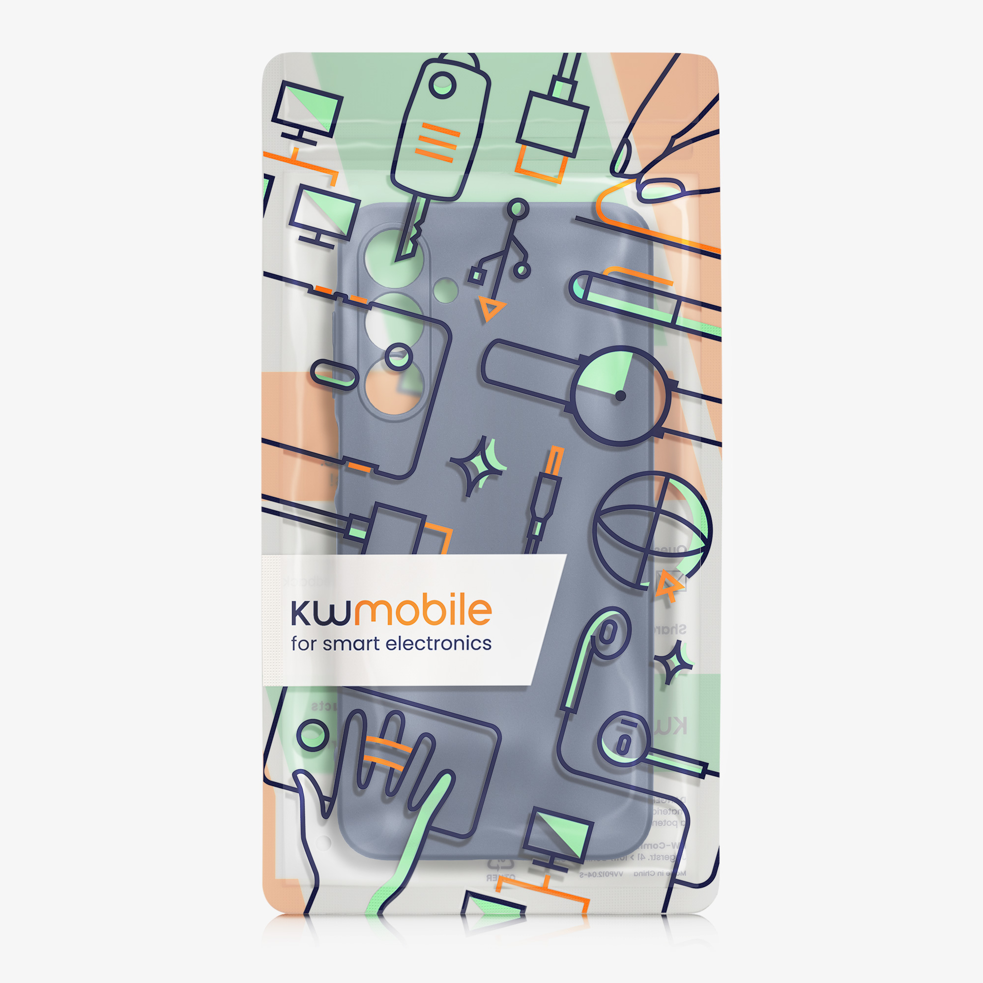 Kryt na mobil Samsung Galaxy A16 5G kwmobile TPU metalický Metalická modrá