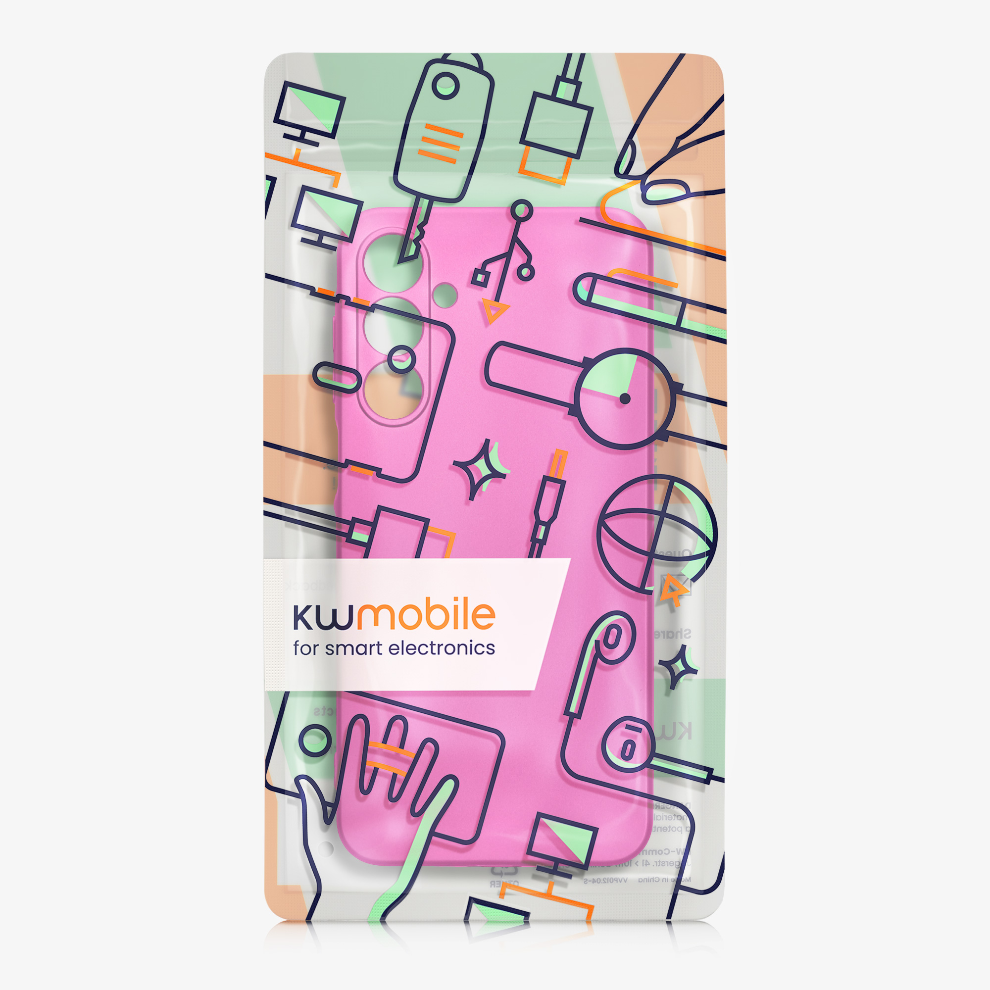 Kryt na mobil Samsung Galaxy A16 5G kwmobile TPU metalický Metalická růžová