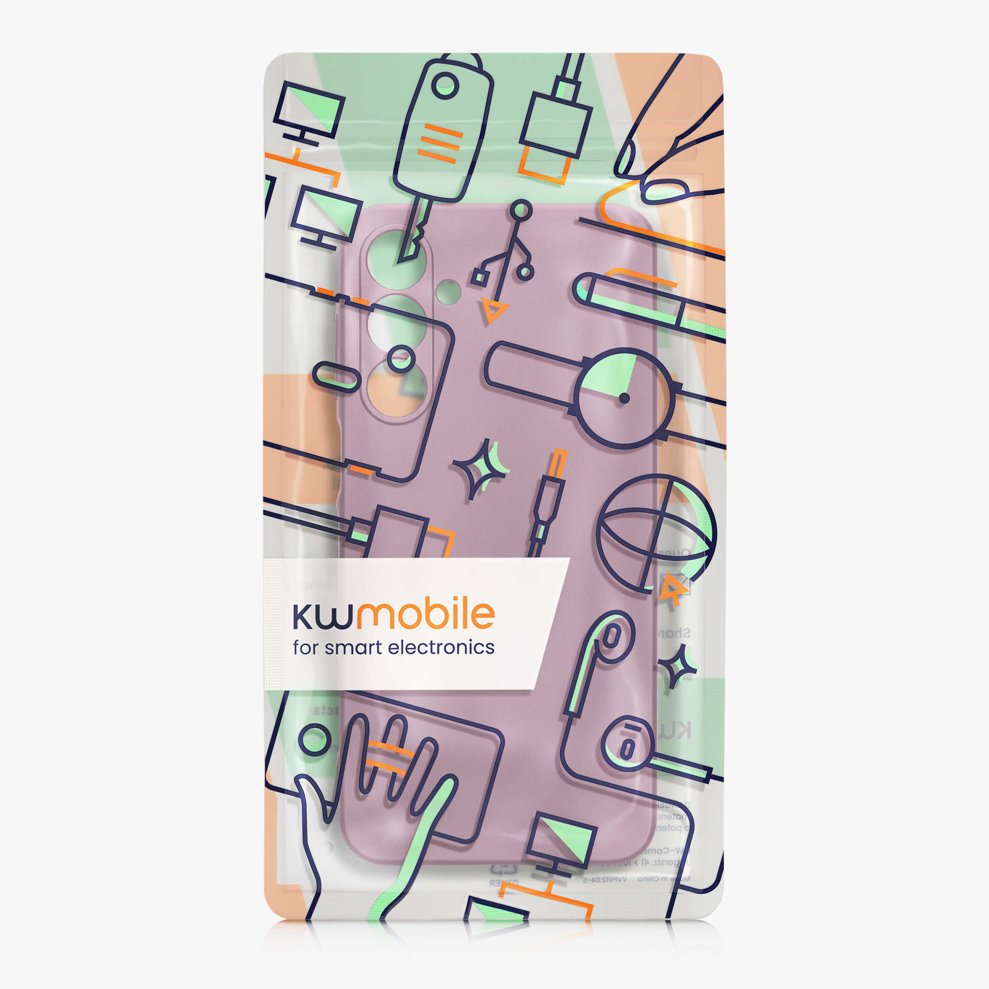 Kryt na mobil Samsung Galaxy A16 5G kwmobile TPU metalický Metalická levandulová