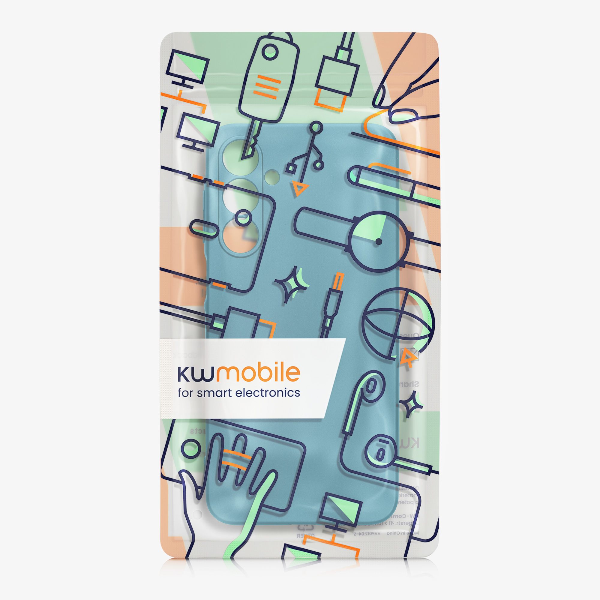 Kryt na mobil Samsung Galaxy A16 5G kwmobile TPU metalický Metalická karibská modrá