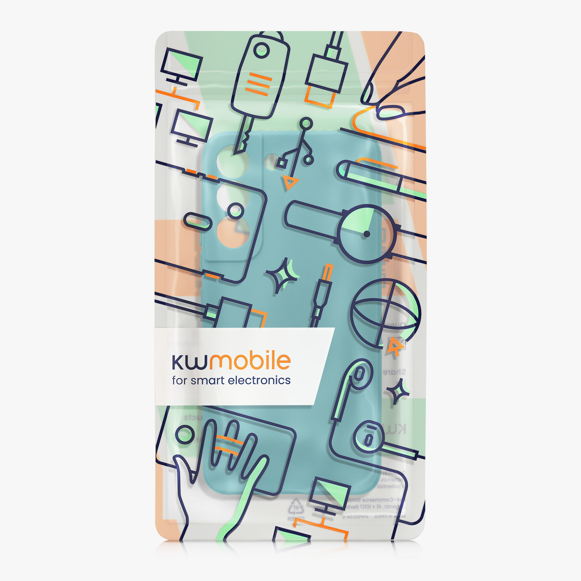 Kryt na mobil Galaxy S22 kwmobile Soft Matte matná petrolejová